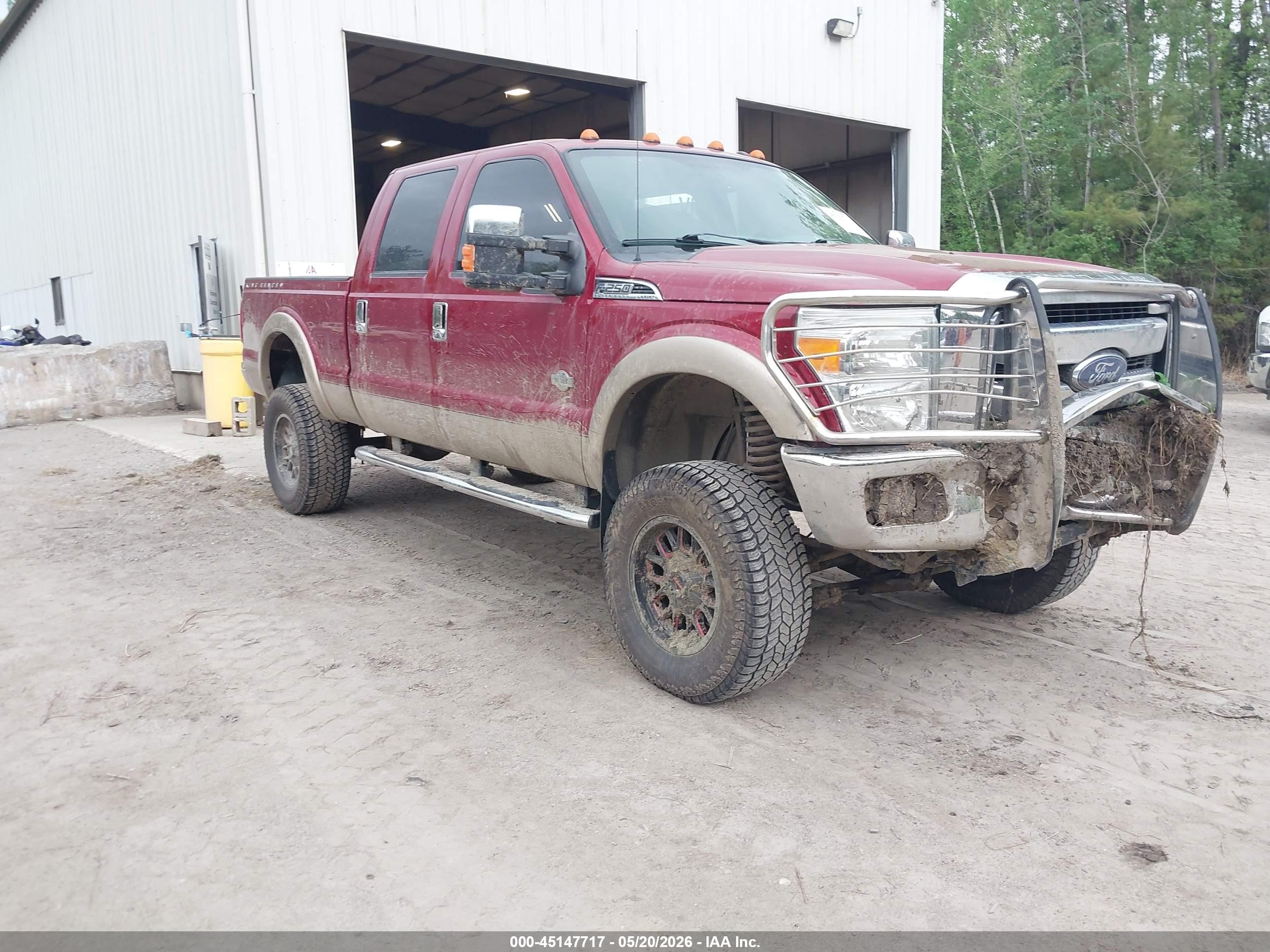 2013 Ford F250 Super Duty Red vin: 1FT7W2B63DEB16554
