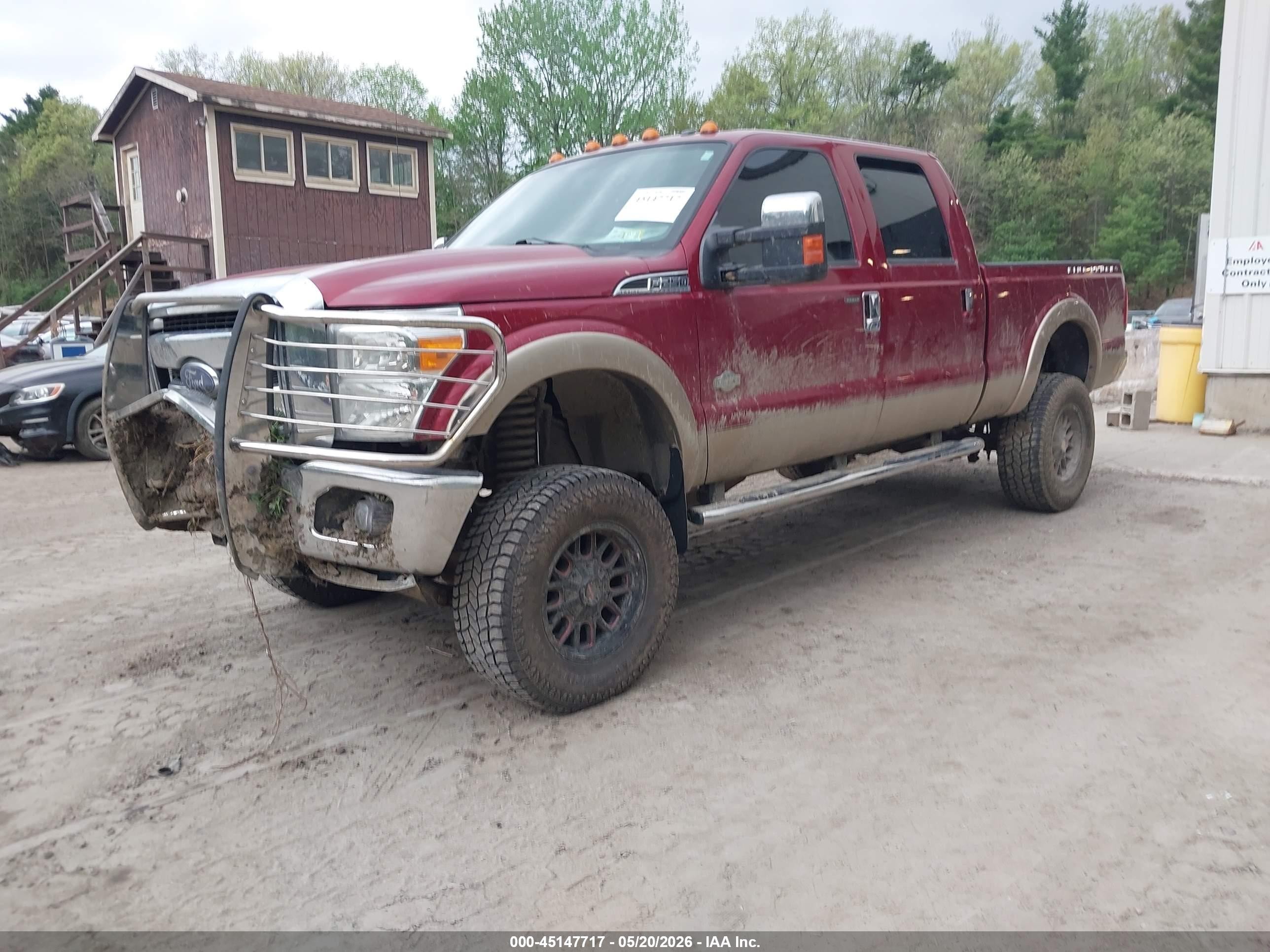 2013 Ford F250 Super Duty Red vin: 1FT7W2B63DEB16554