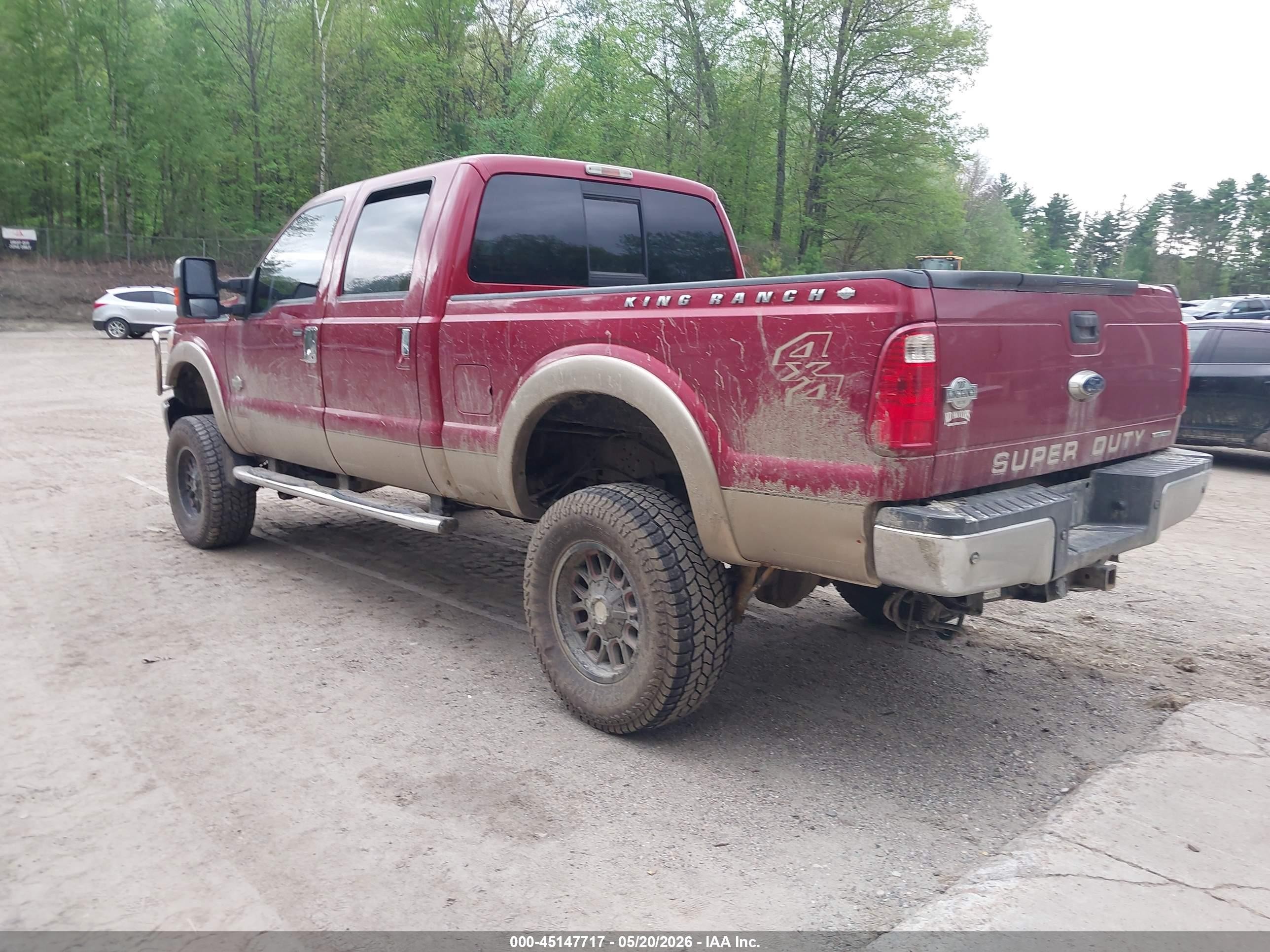 2013 Ford F250 Super Duty Red vin: 1FT7W2B63DEB16554