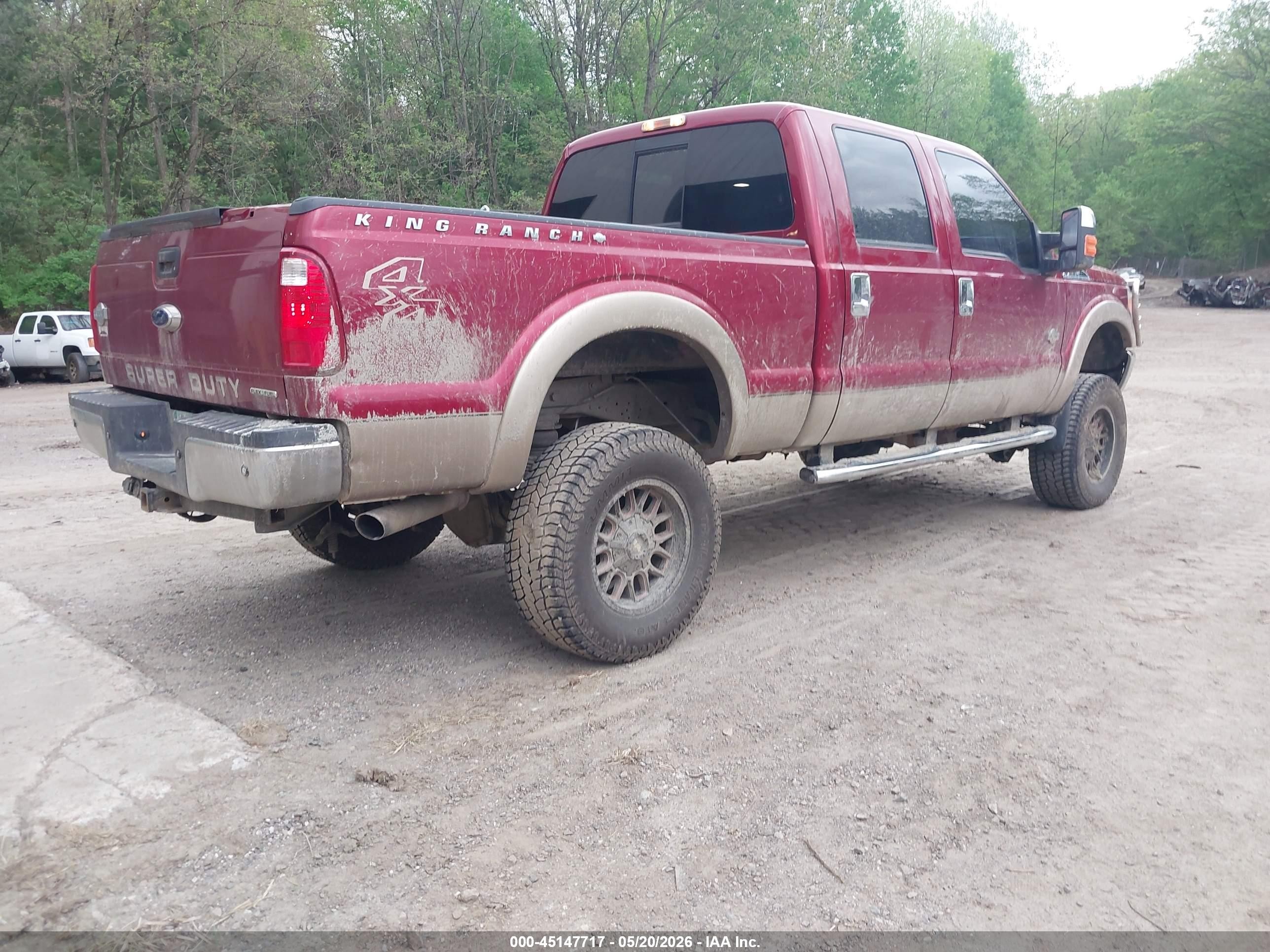 2013 Ford F250 Super Duty Red vin: 1FT7W2B63DEB16554
