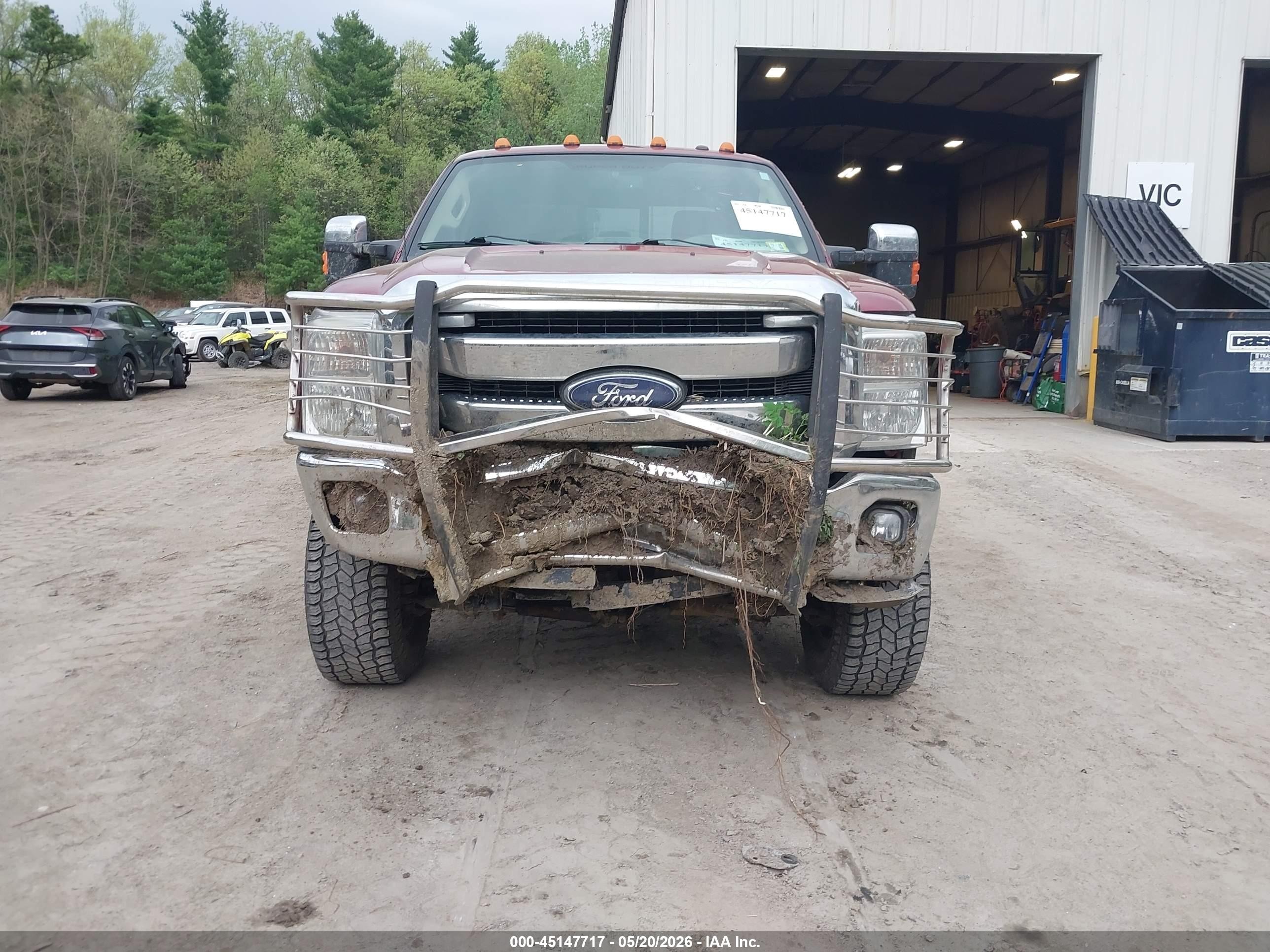 2013 Ford F250 Super Duty Red vin: 1FT7W2B63DEB16554