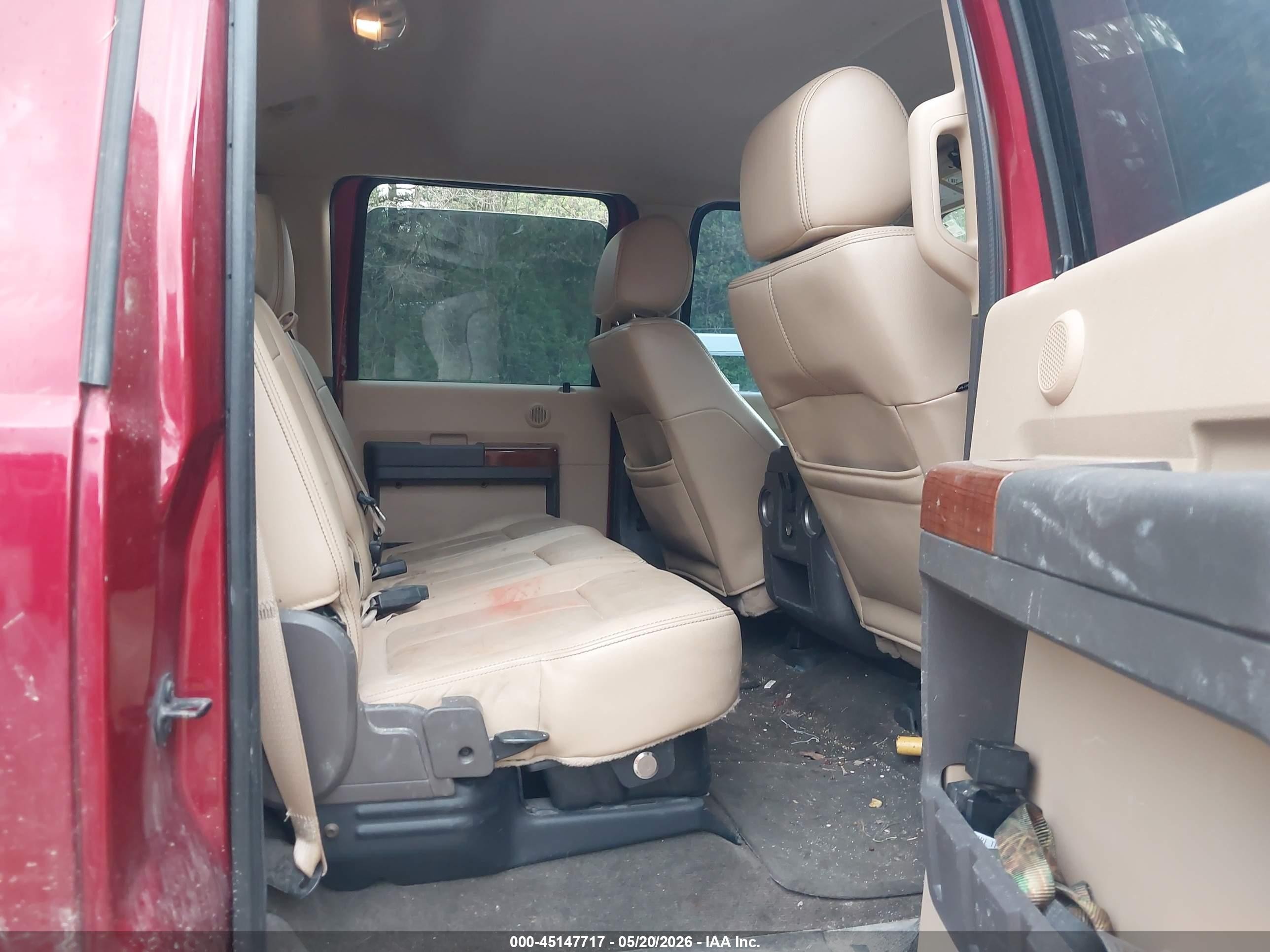 2013 Ford F250 Super Duty Red vin: 1FT7W2B63DEB16554