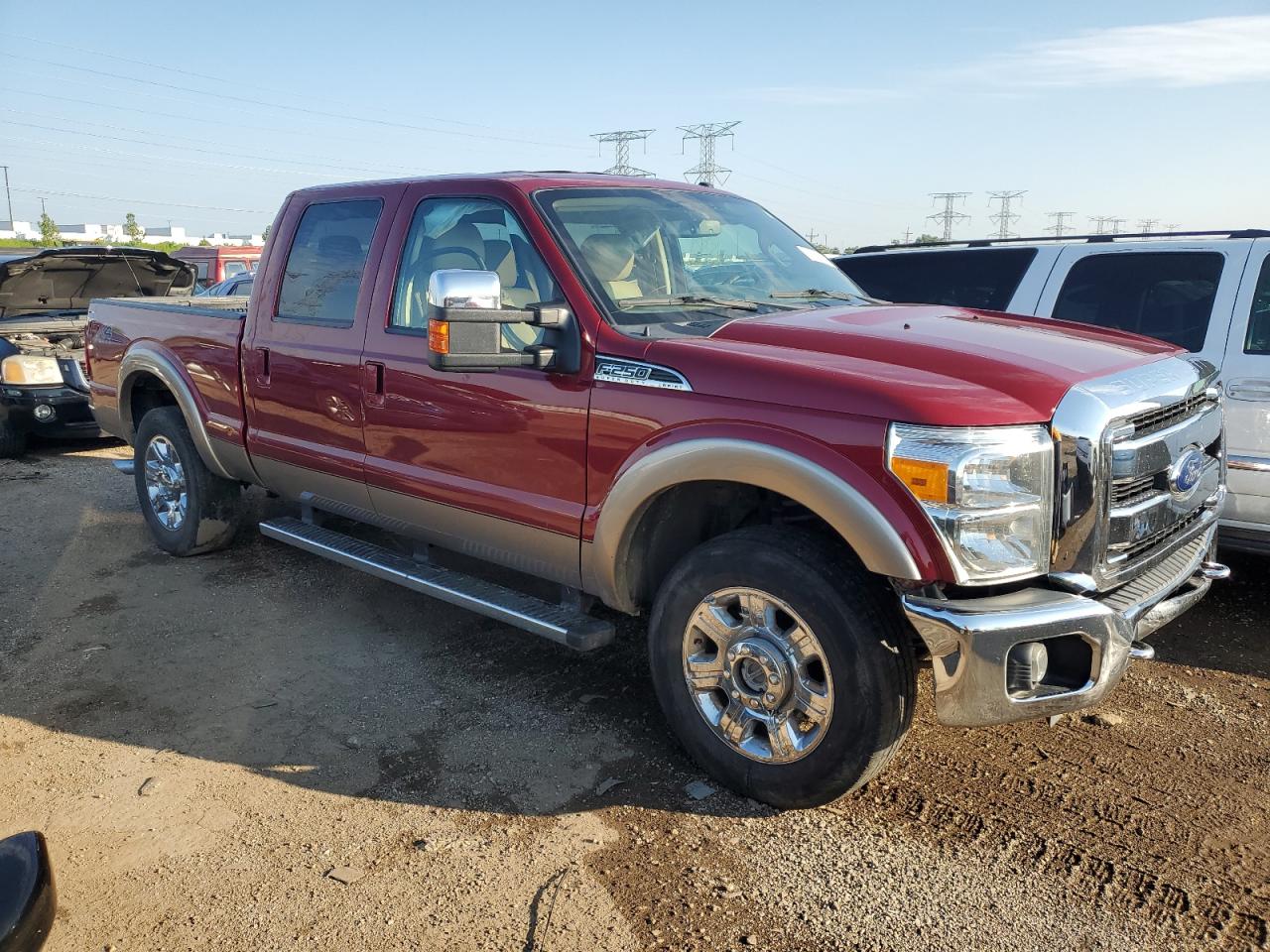 2014 Ford F250 Super Duty Red vin: 1FT7W2B63EEA07545