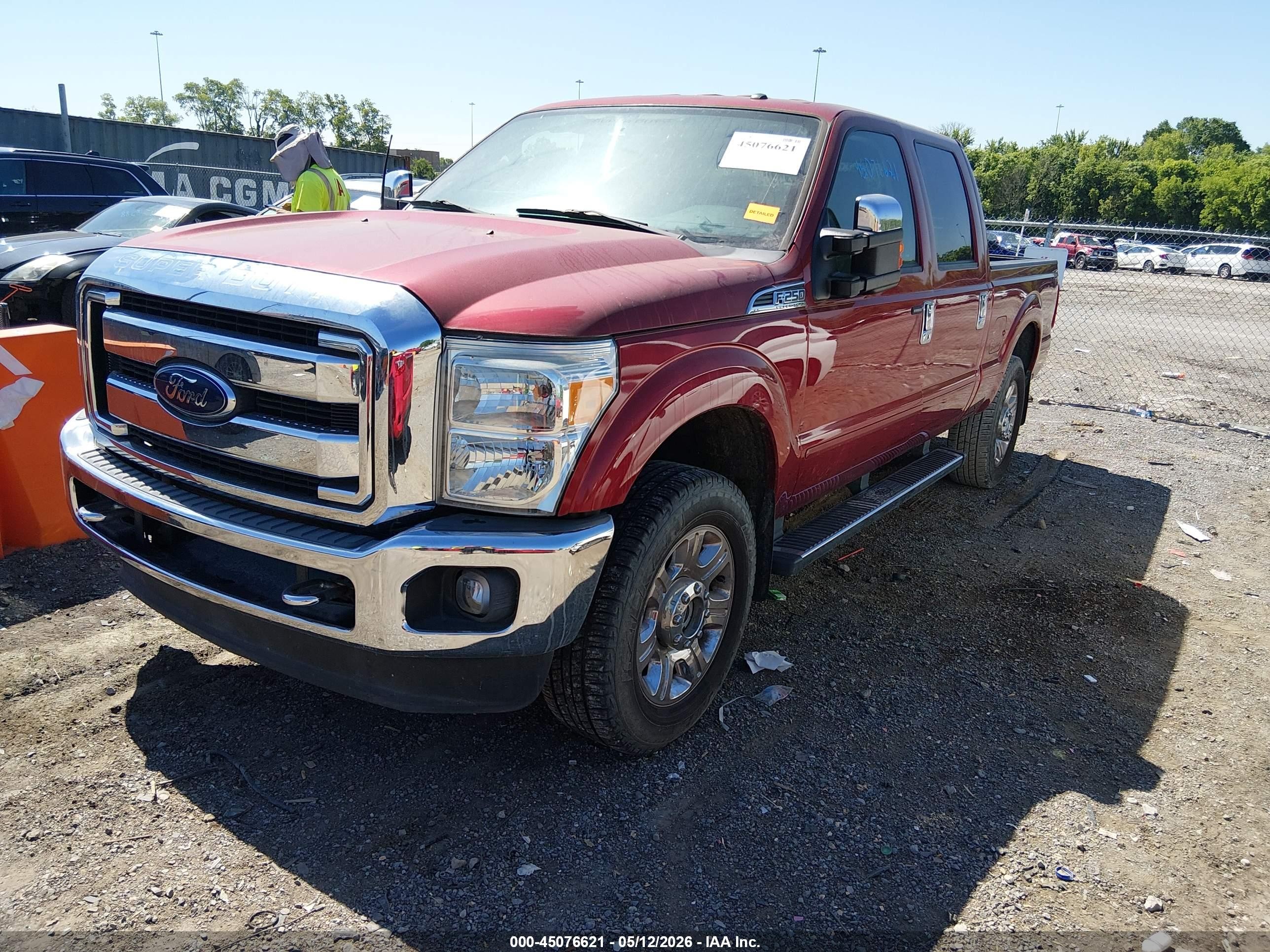 2015 Ford F-250 Xlt Burgundy vin: 1FT7W2B63FEA50347