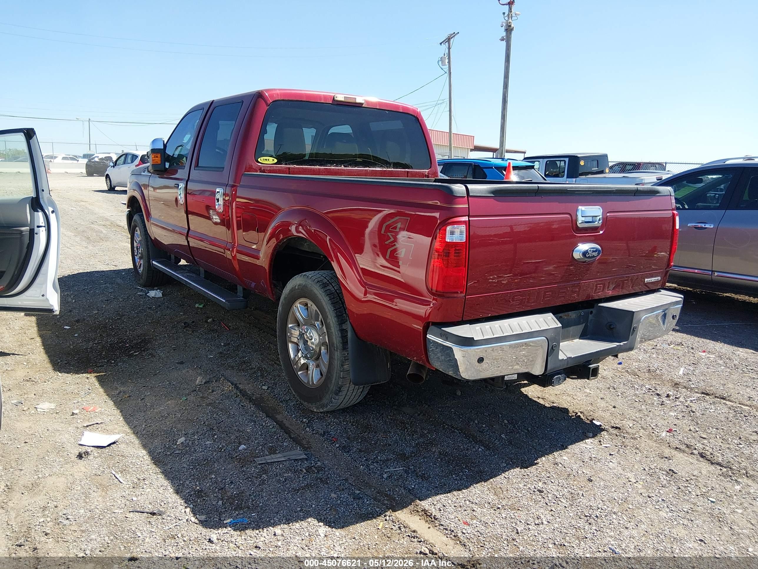 2015 Ford F-250 Xlt Burgundy vin: 1FT7W2B63FEA50347