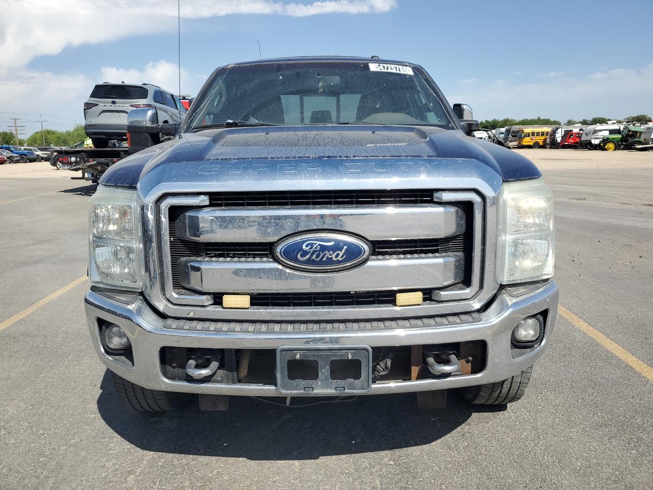 2011 Ford F250 Super Duty Blue vin: 1FT7W2B64BED02925 Damage: Left Head Lamp, Faded, Repair Required