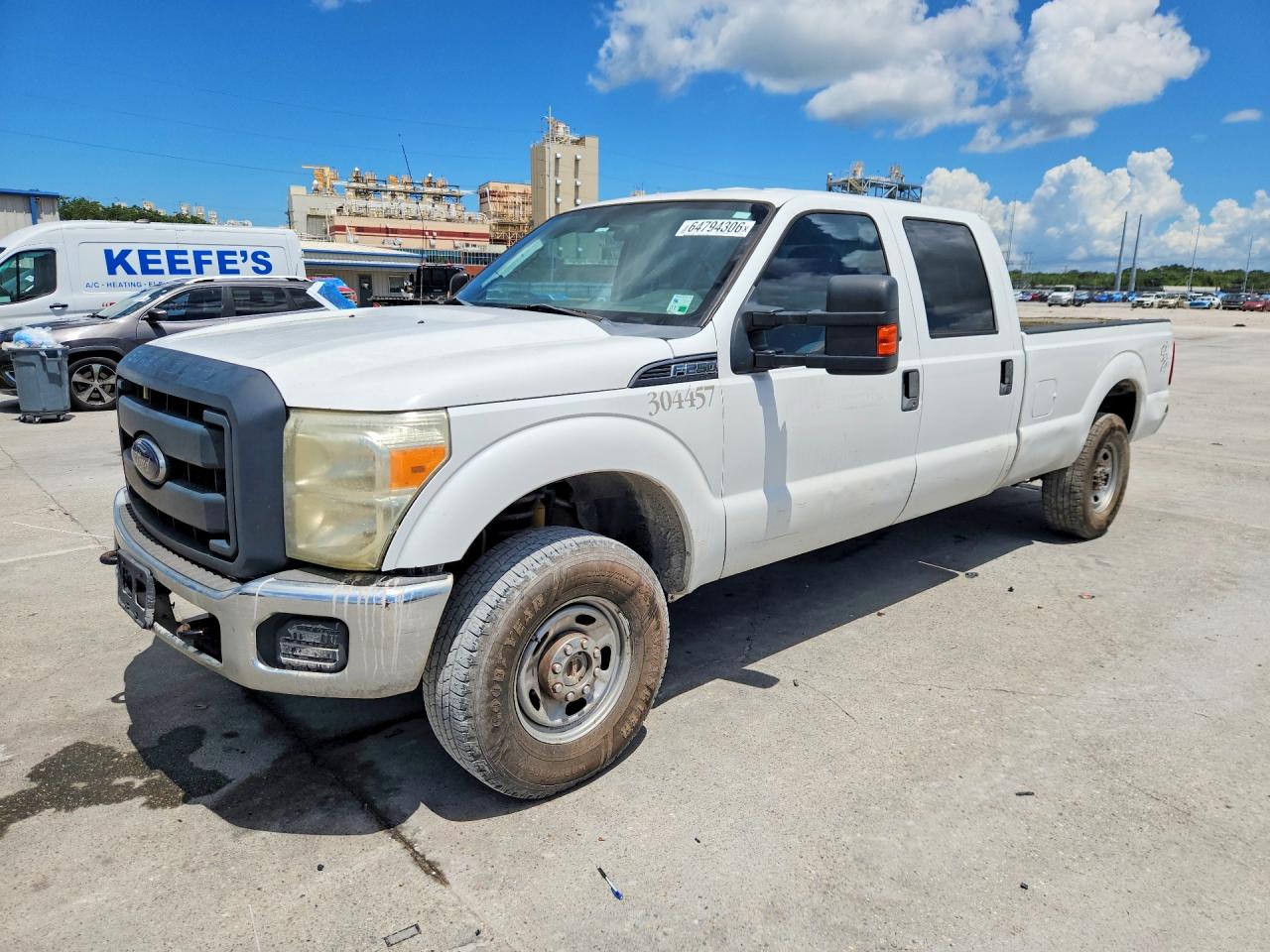 2013 Ford F250 Super Duty White vin: 1FT7W2B64DEB45030
