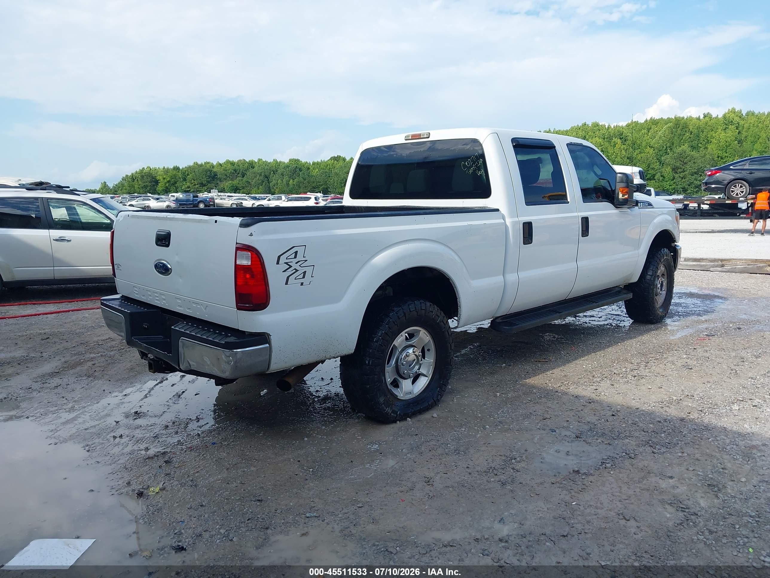 2015 Ford F-250 Lariat/xl/xlt White vin: 1FT7W2B64FEC02717