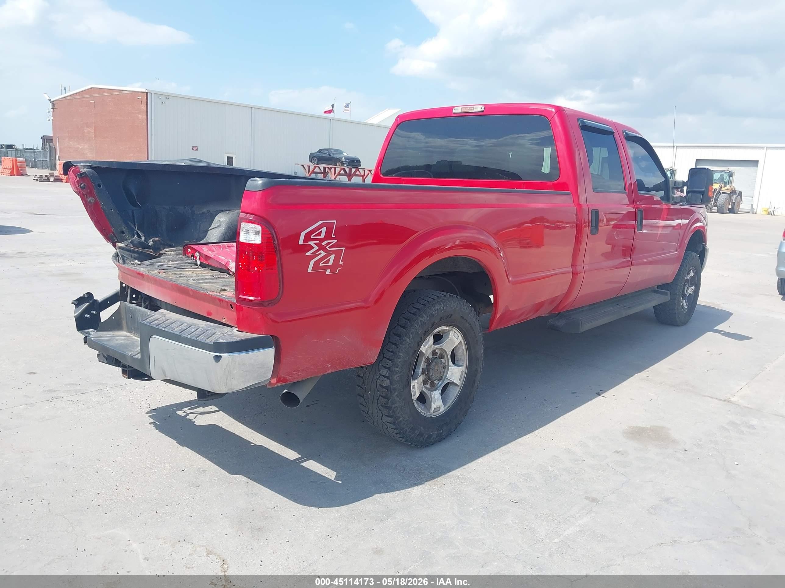 2015 Ford F-250 Xlt Red vin: 1FT7W2B64FEC49486