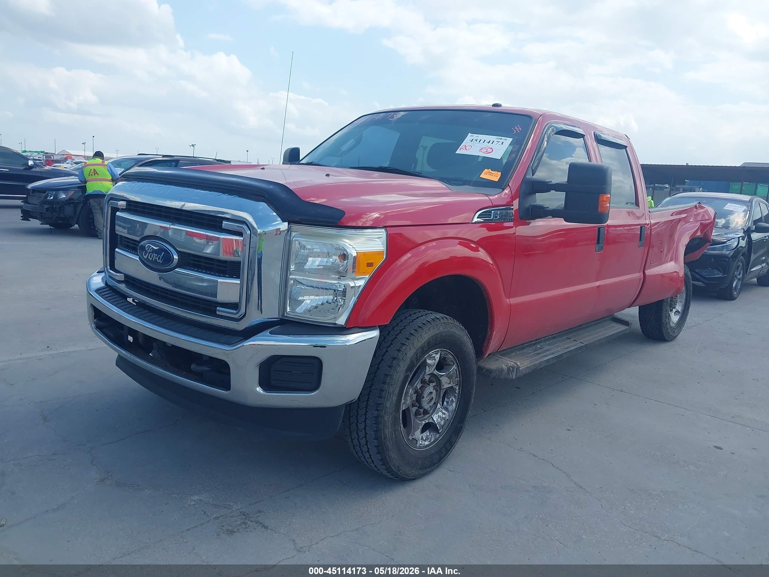 2015 Ford F-250 Xlt Red vin: 1FT7W2B64FEC49486