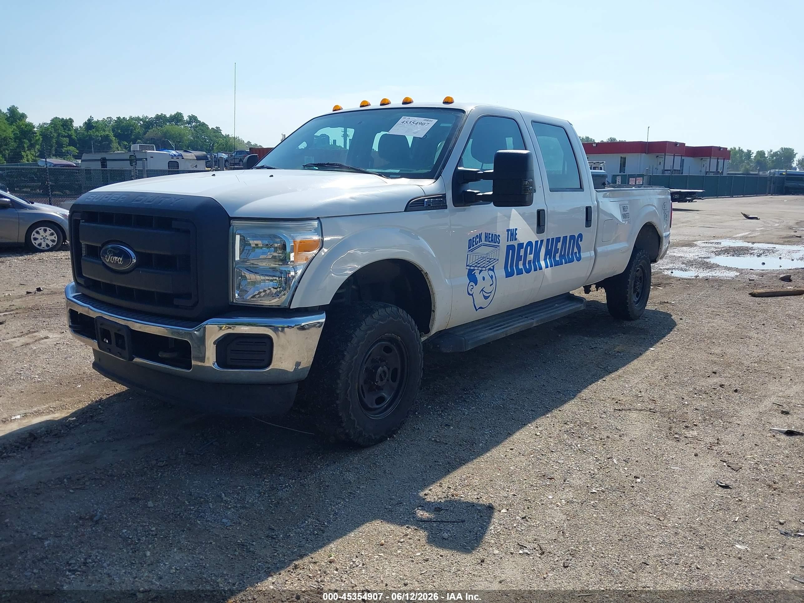 2015 Ford F-250 Xl White vin: 1FT7W2B64FED63455