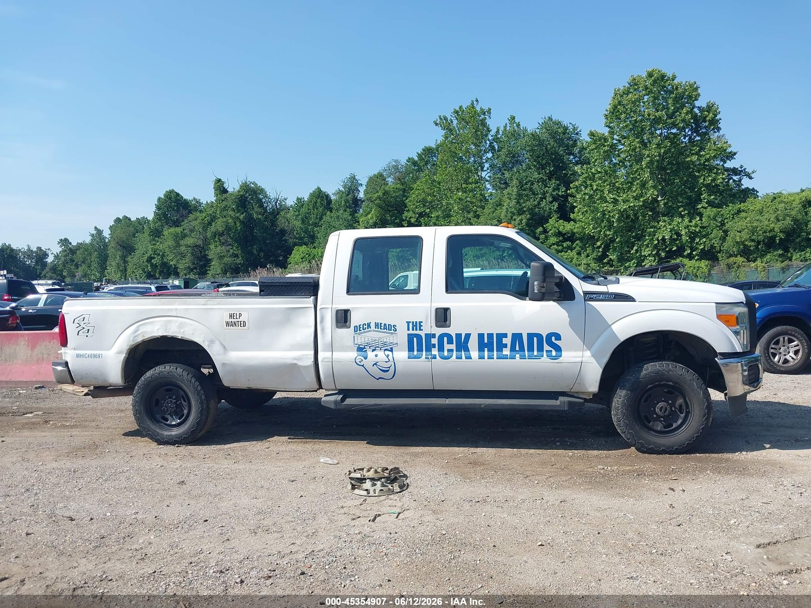 2015 Ford F-250 Xl White vin: 1FT7W2B64FED63455