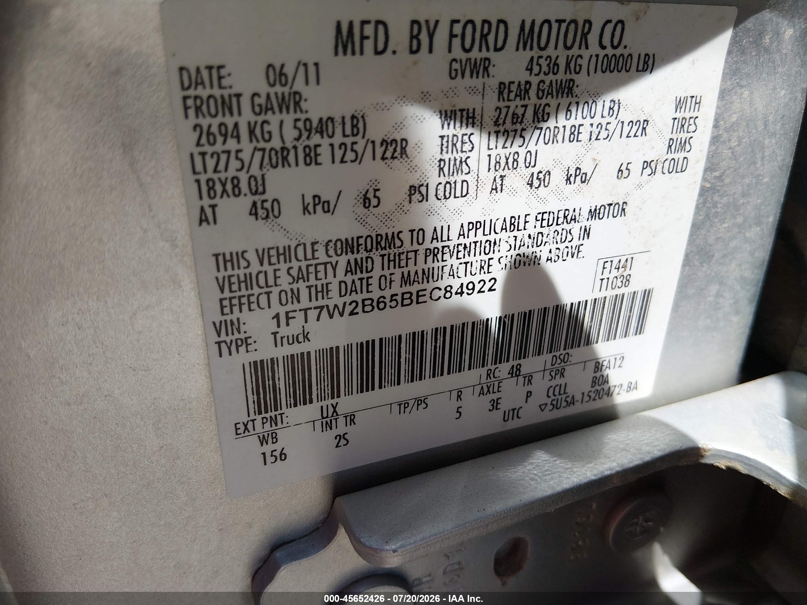 2011 Ford Super Duty F-250 Srw Xlt Серебряный vin: 1FT7W2B65BEC84922
