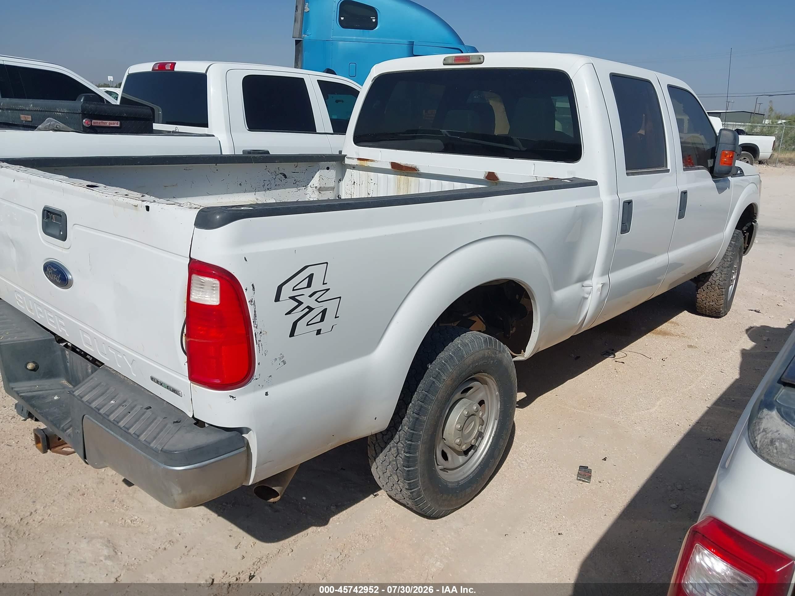 2013 Ford F-250 Xl White vin: 1FT7W2B65DEA08193
