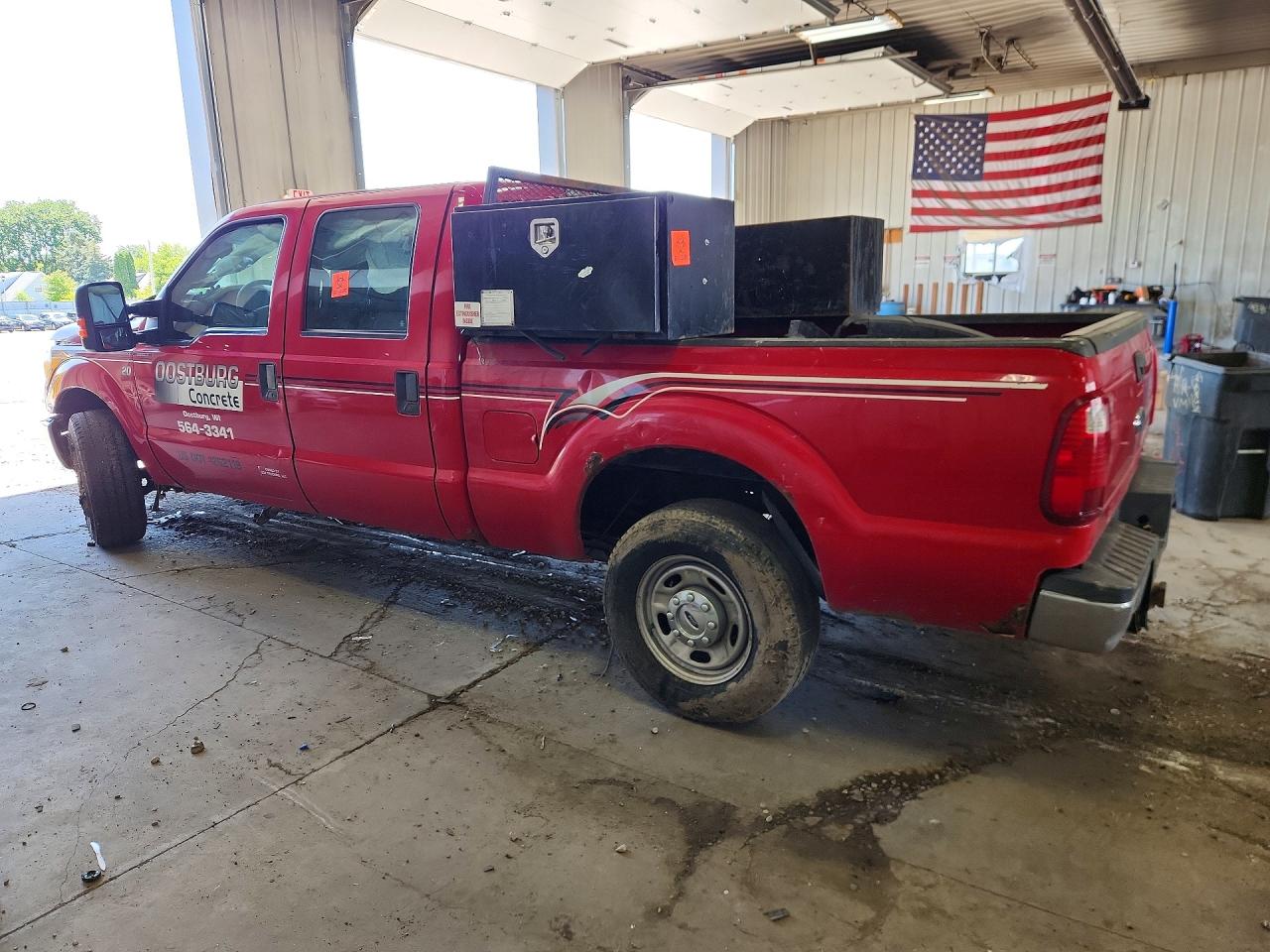 2013 Ford F250 Super Duty Red vin: 1FT7W2B65DEB77100