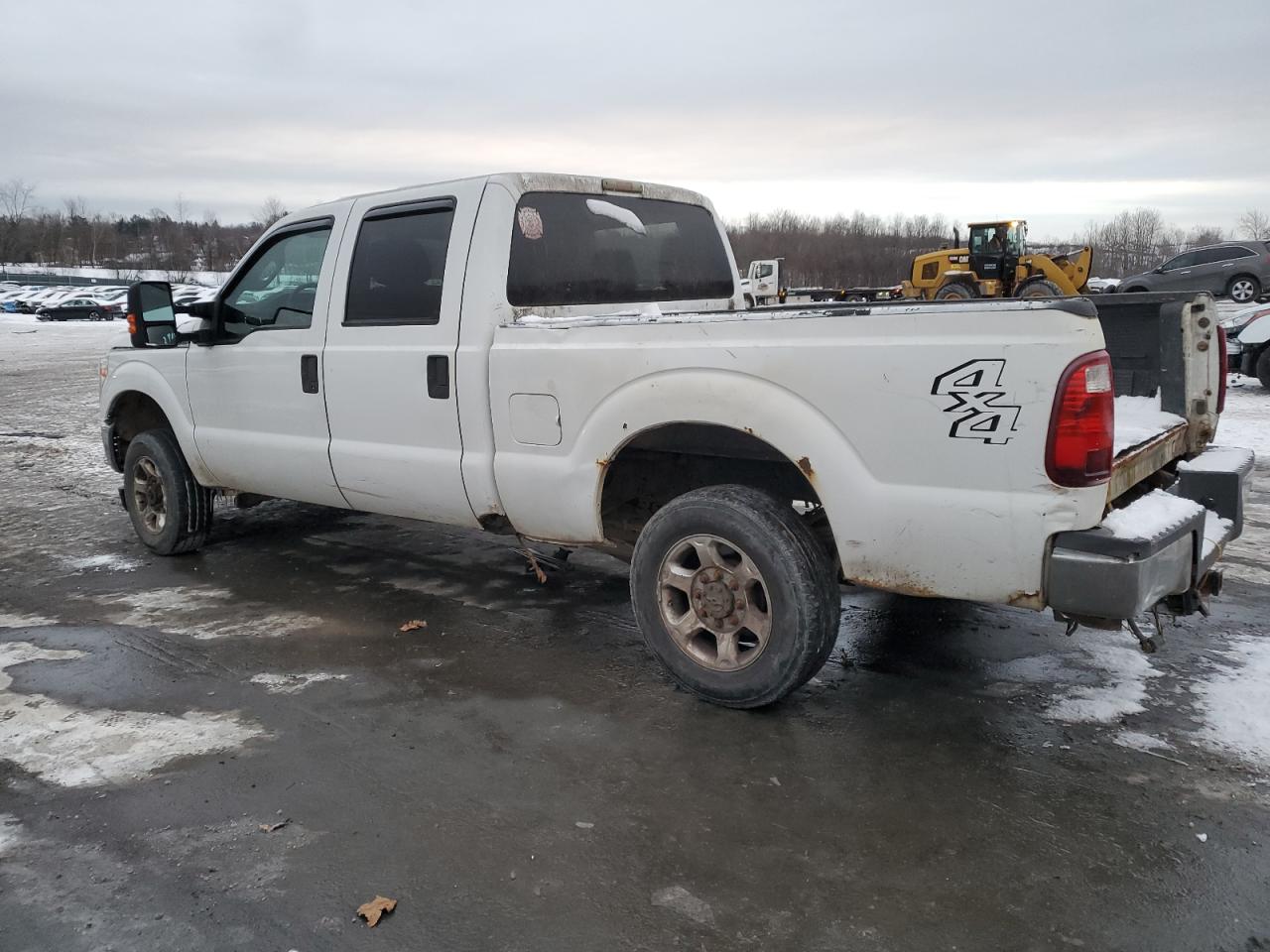 2014 Ford F250 Super Duty White vin: 1FT7W2B65EEA18448 Damage: Left Bed Side, Rust, > 12 Inches