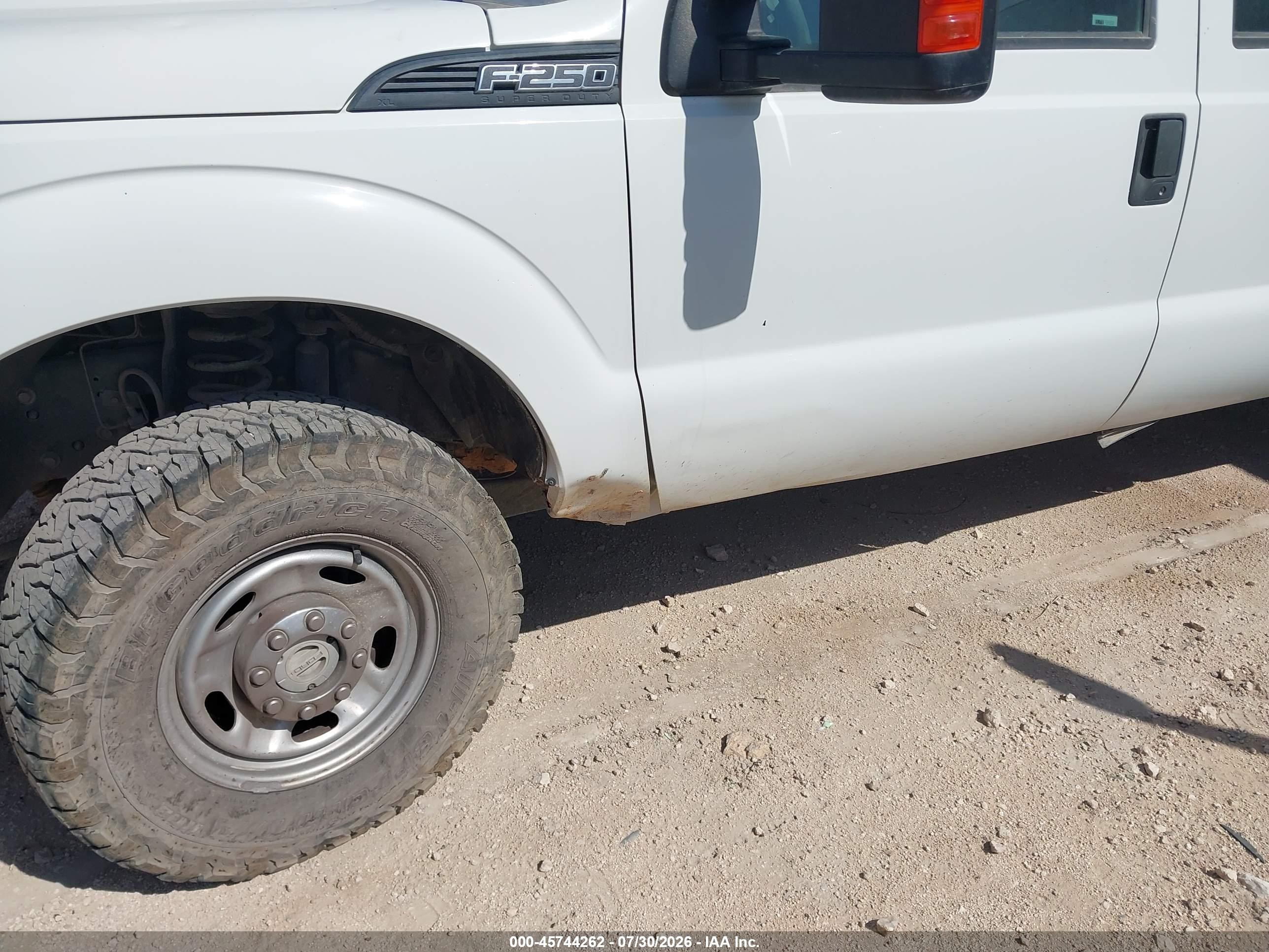 2015 Ford F-250 Xl White vin: 1FT7W2B65FEB68870