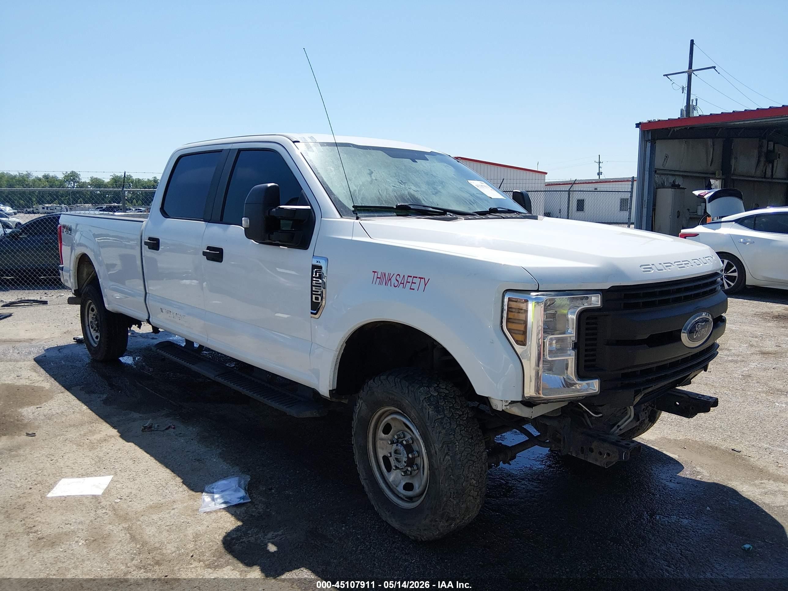 2019 Ford F-250 Xl White vin: 1FT7W2B65KEE01818