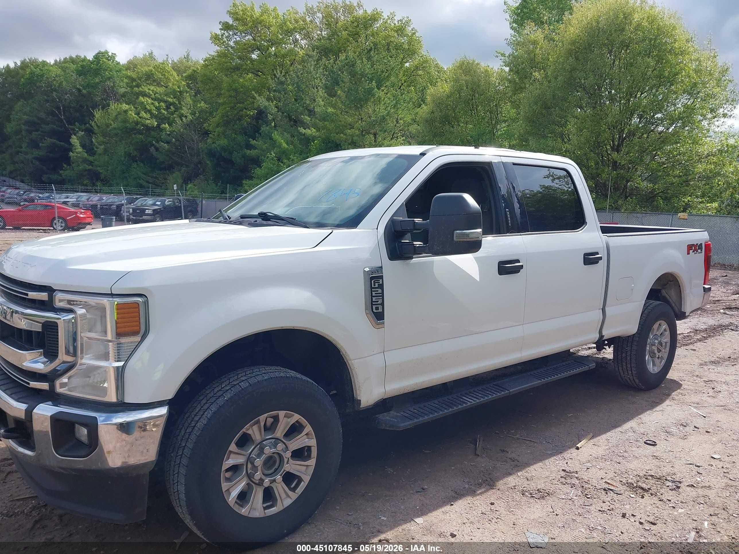 2022 Ford F-250 Xlt White vin: 1FT7W2B65NEF34616