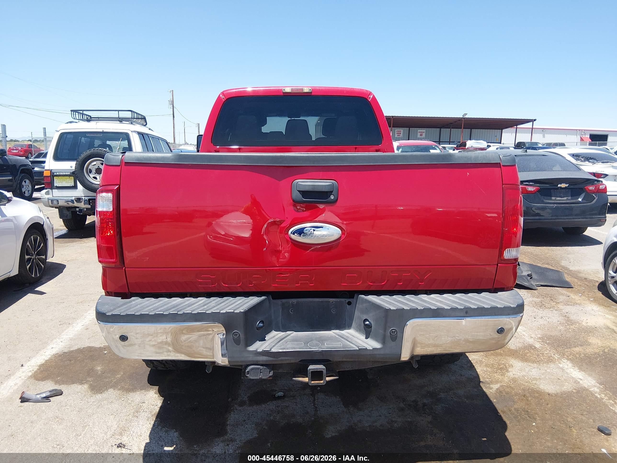 2011 Ford Super Duty F-250 Srw King Ranch/lariat/xl/xlt Red vin: 1FT7W2B67BEC81570