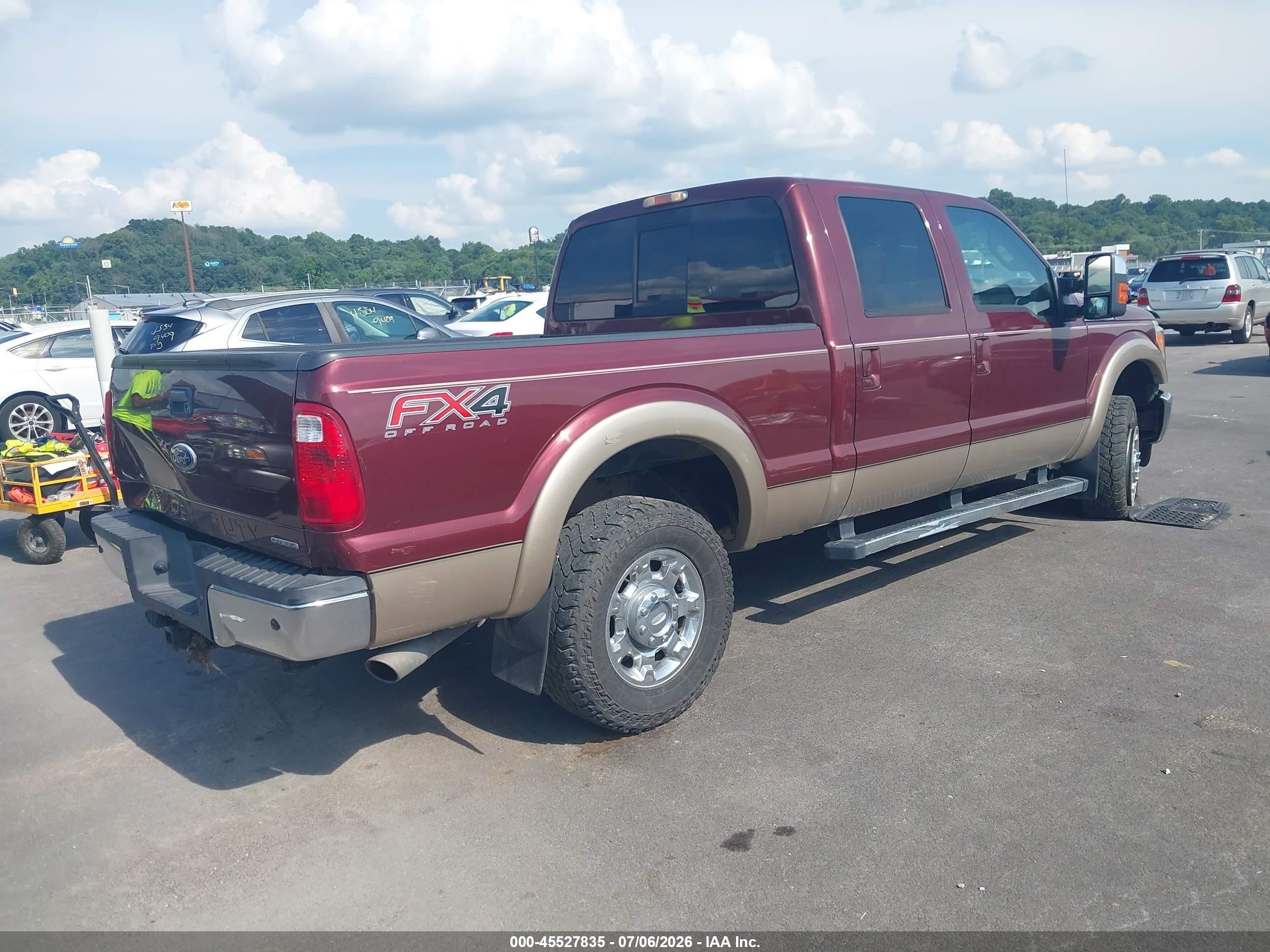 2012 Ford Super Duty F-250 Srw King Ranch/lariat/xl/xlt Burgundy vin: 1FT7W2B67CEA91365