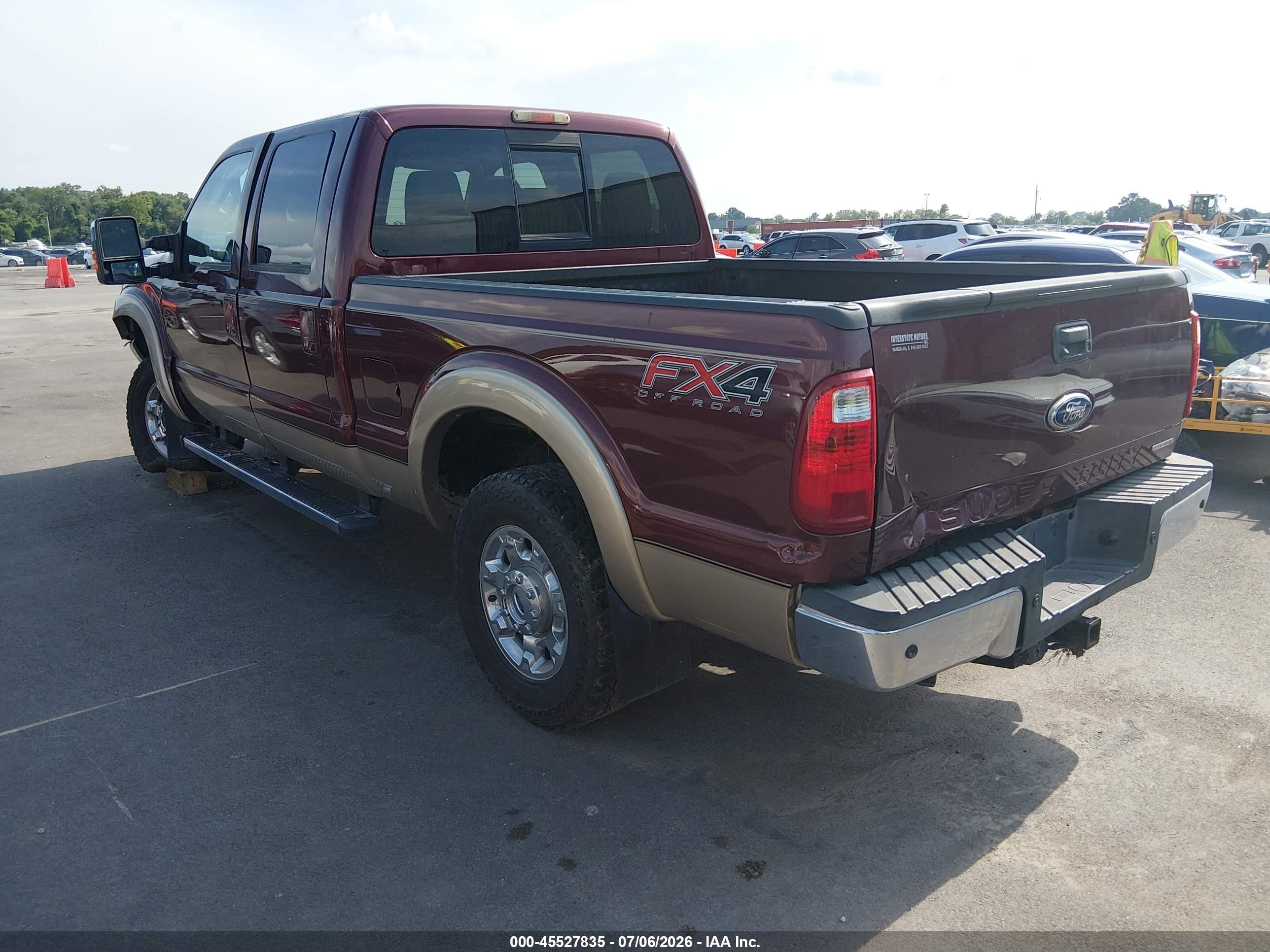2012 Ford Super Duty F-250 Srw King Ranch/lariat/xl/xlt Burgundy vin: 1FT7W2B67CEA91365