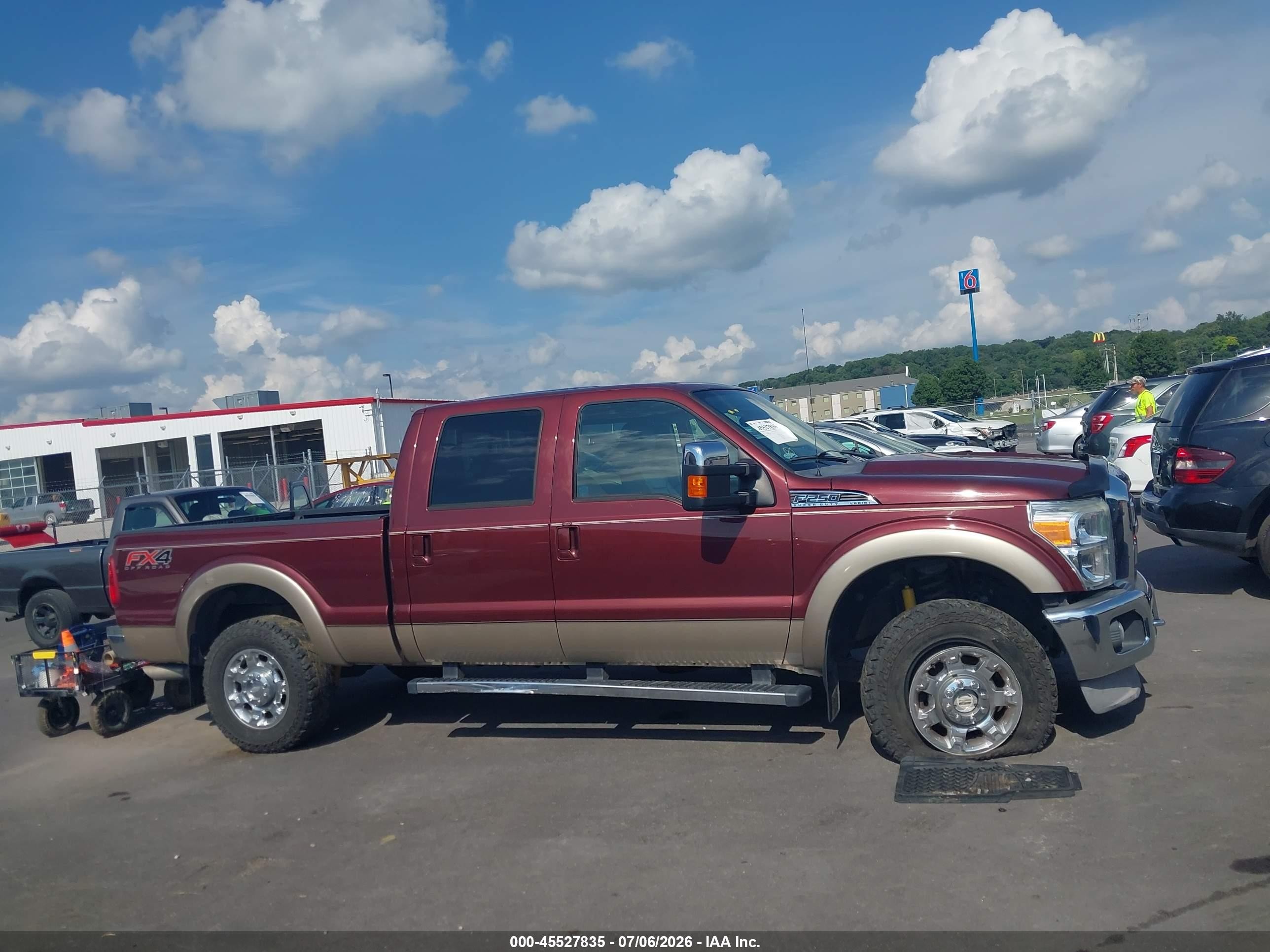 2012 Ford Super Duty F-250 Srw King Ranch/lariat/xl/xlt Burgundy vin: 1FT7W2B67CEA91365