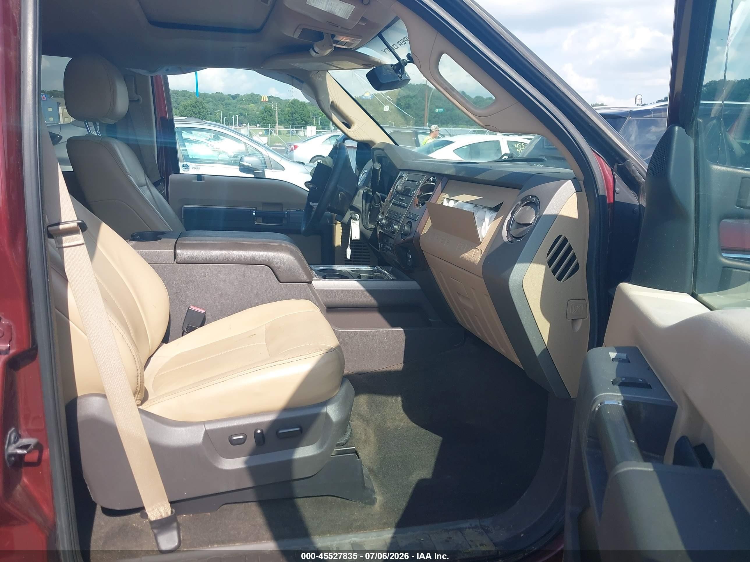 2012 Ford Super Duty F-250 Srw King Ranch/lariat/xl/xlt Burgundy vin: 1FT7W2B67CEA91365