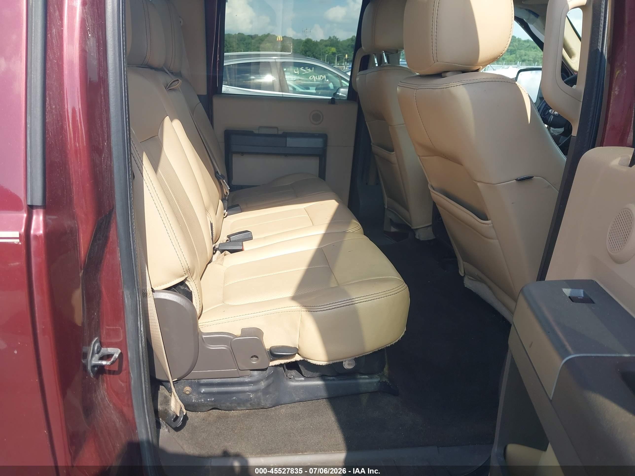 2012 Ford Super Duty F-250 Srw King Ranch/lariat/xl/xlt Burgundy vin: 1FT7W2B67CEA91365