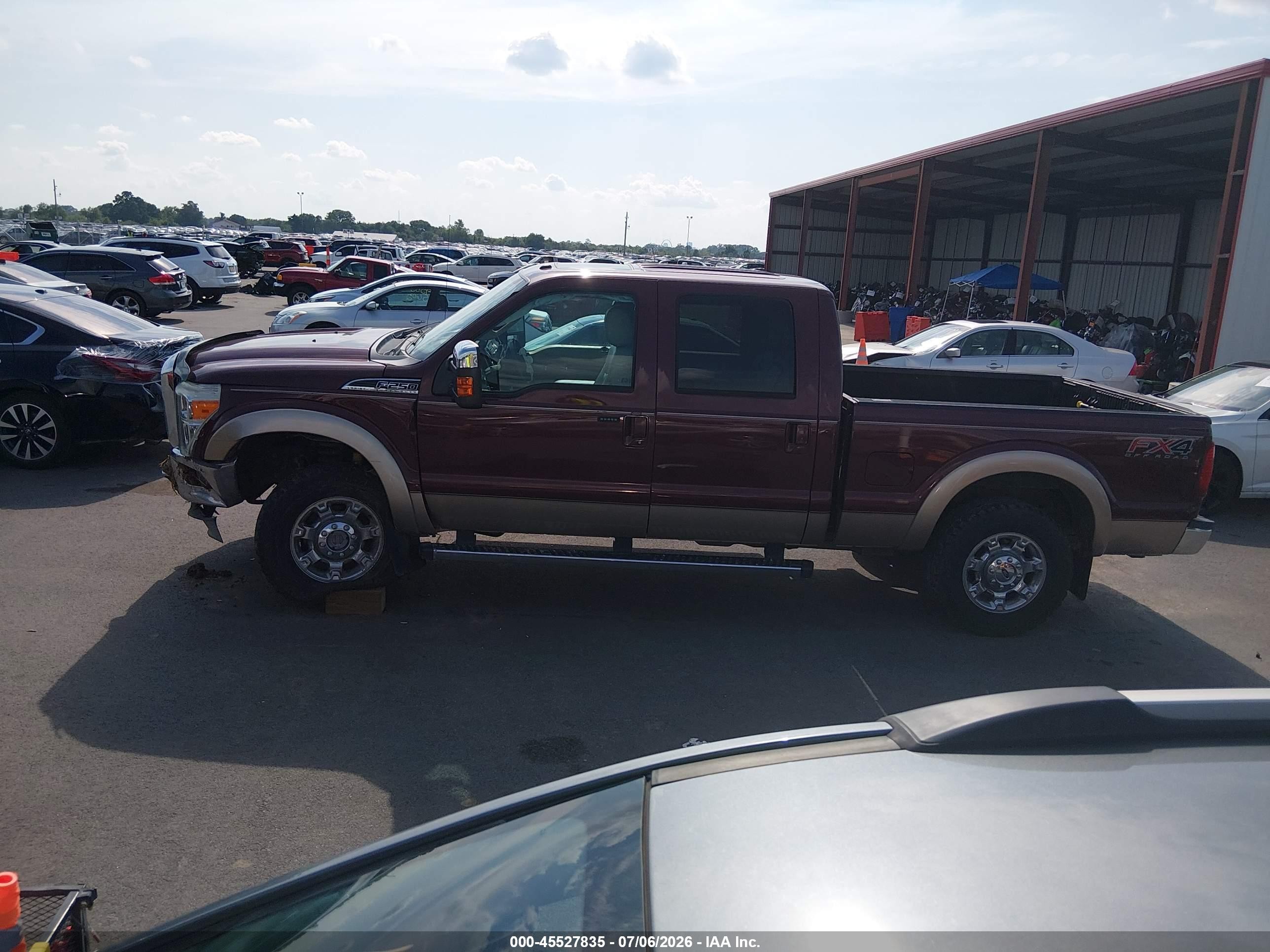 2012 Ford Super Duty F-250 Srw King Ranch/lariat/xl/xlt Burgundy vin: 1FT7W2B67CEA91365