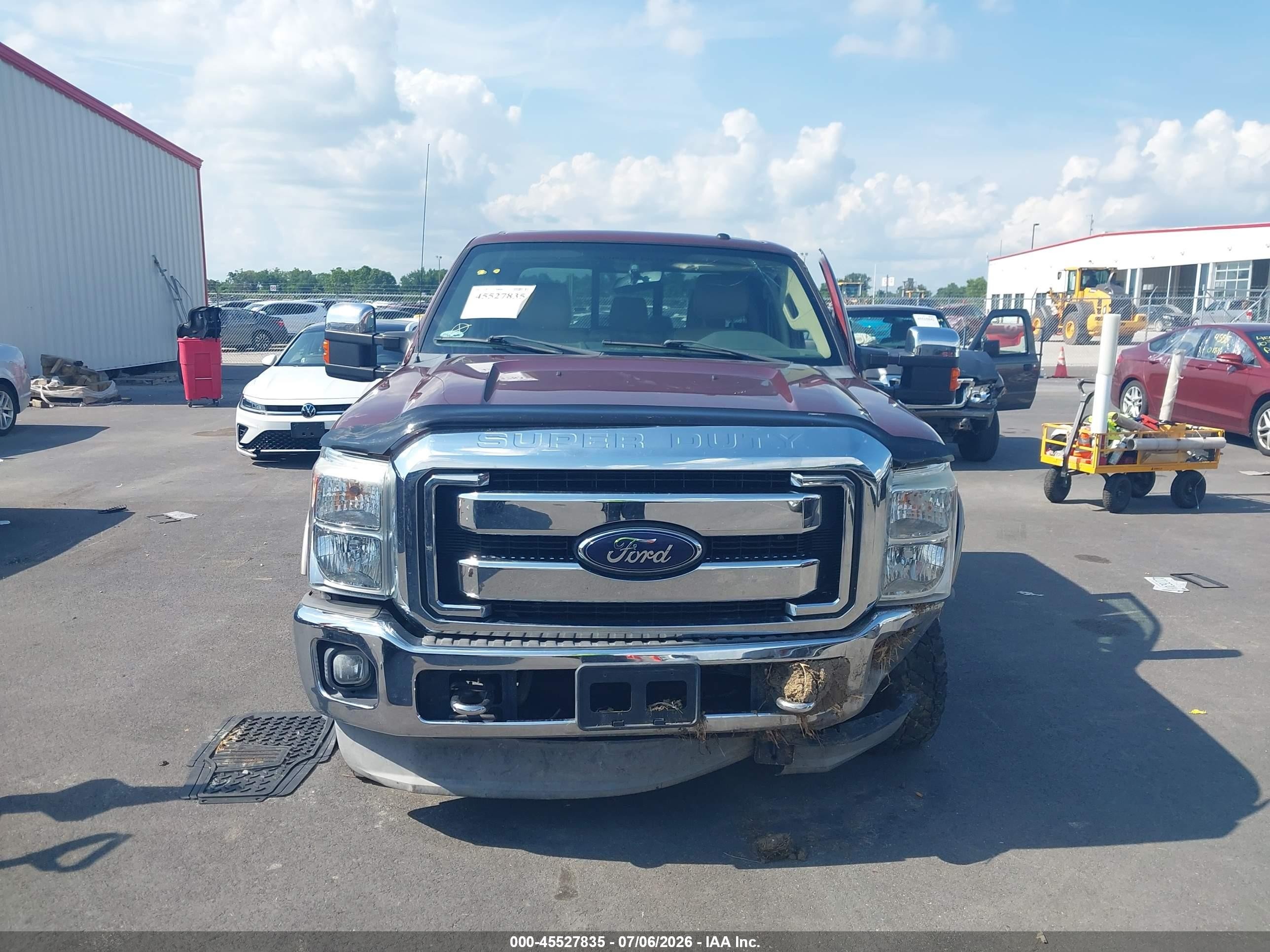 2012 Ford Super Duty F-250 Srw King Ranch/lariat/xl/xlt Burgundy vin: 1FT7W2B67CEA91365