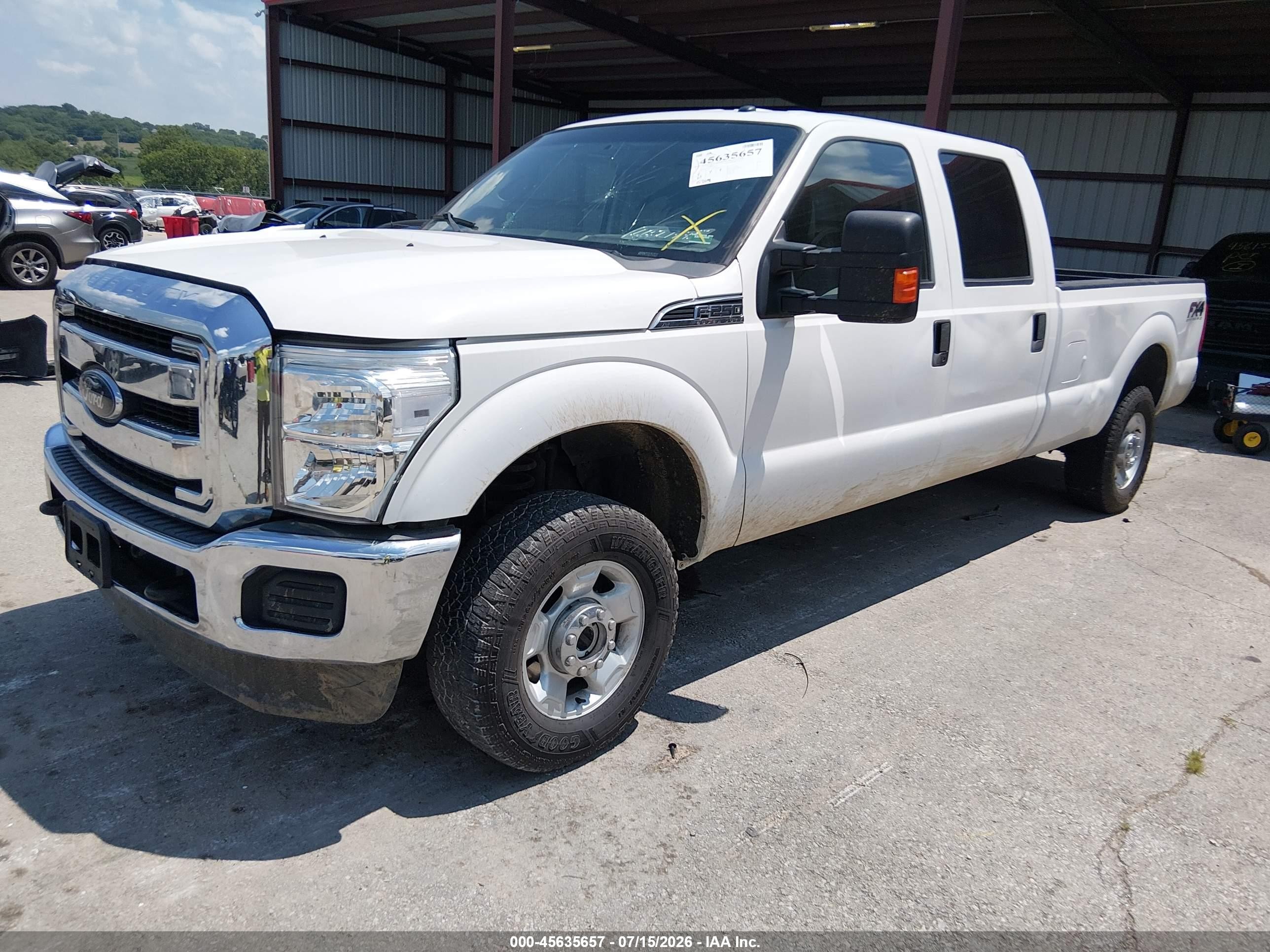 2012 Ford Super Duty F-250 Srw King Ranch/lariat/xl/xlt White vin: 1FT7W2B67CEC51891