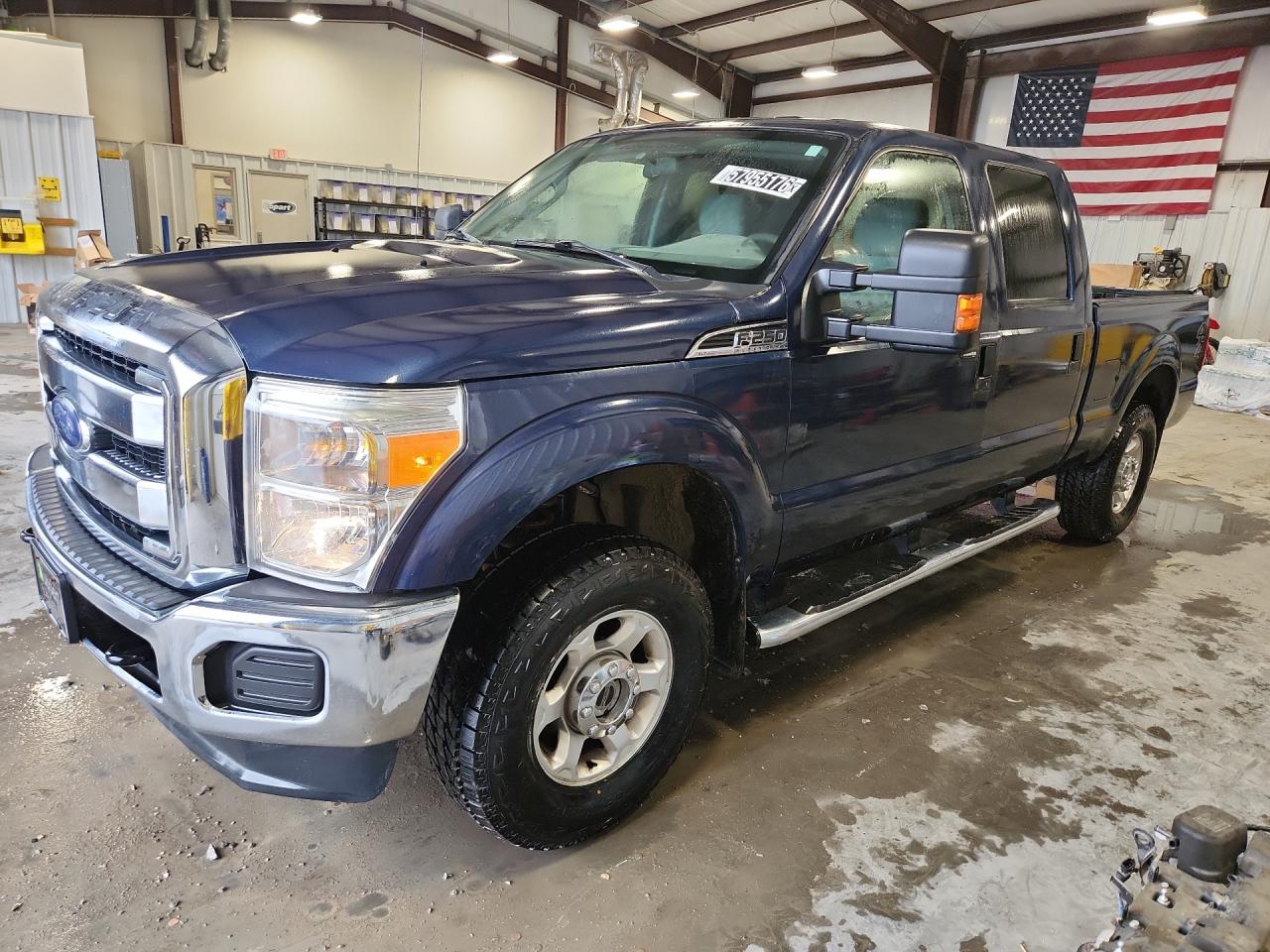 2013 Ford F250 Super Duty Blue vin: 1FT7W2B67DEA40756 Damage: Left Running Board, Aftermarket, Acceptable