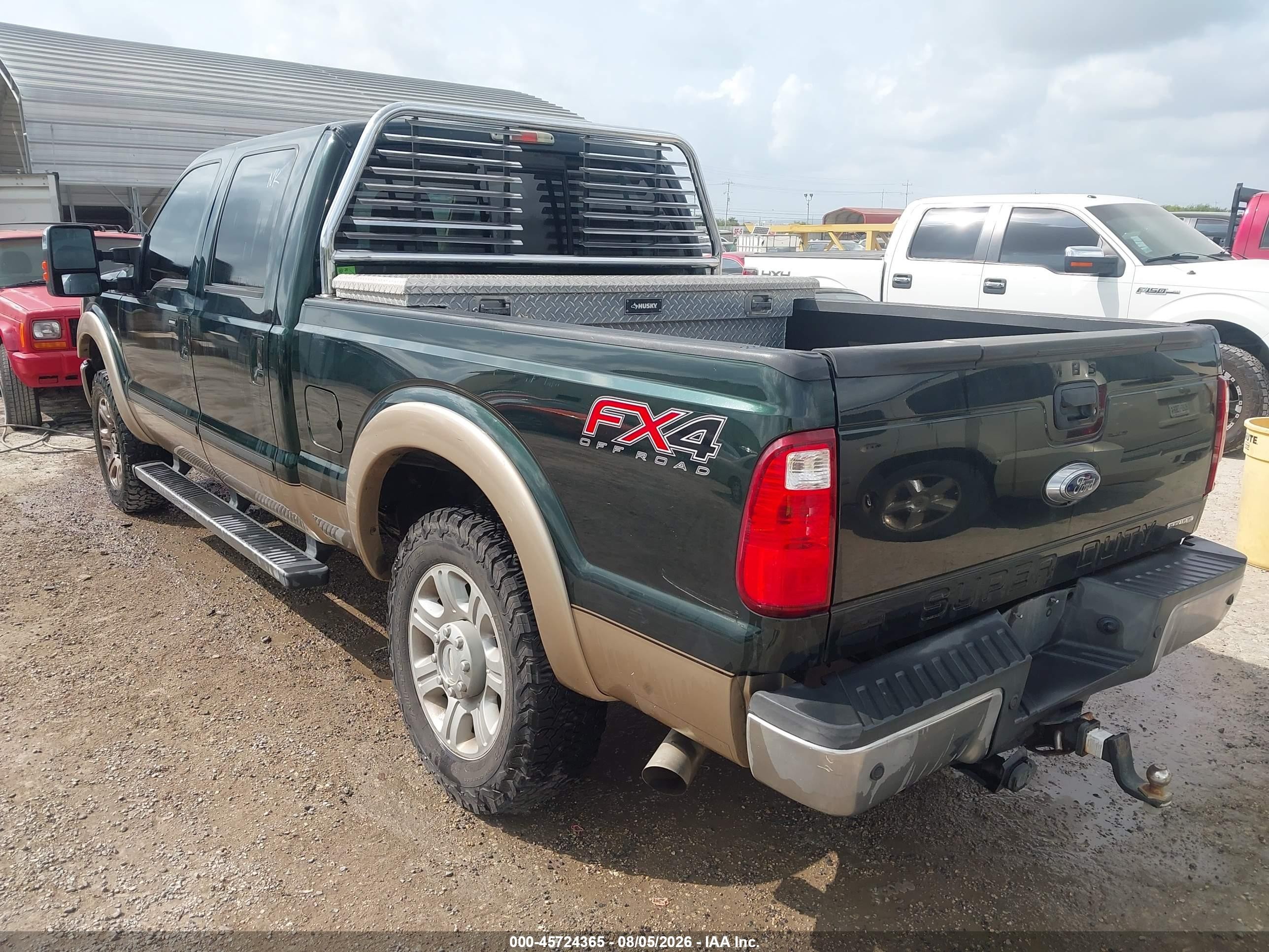 2013 Ford Super Duty F-250 Srw Lariat Green vin: 1FT7W2B67DEA49229