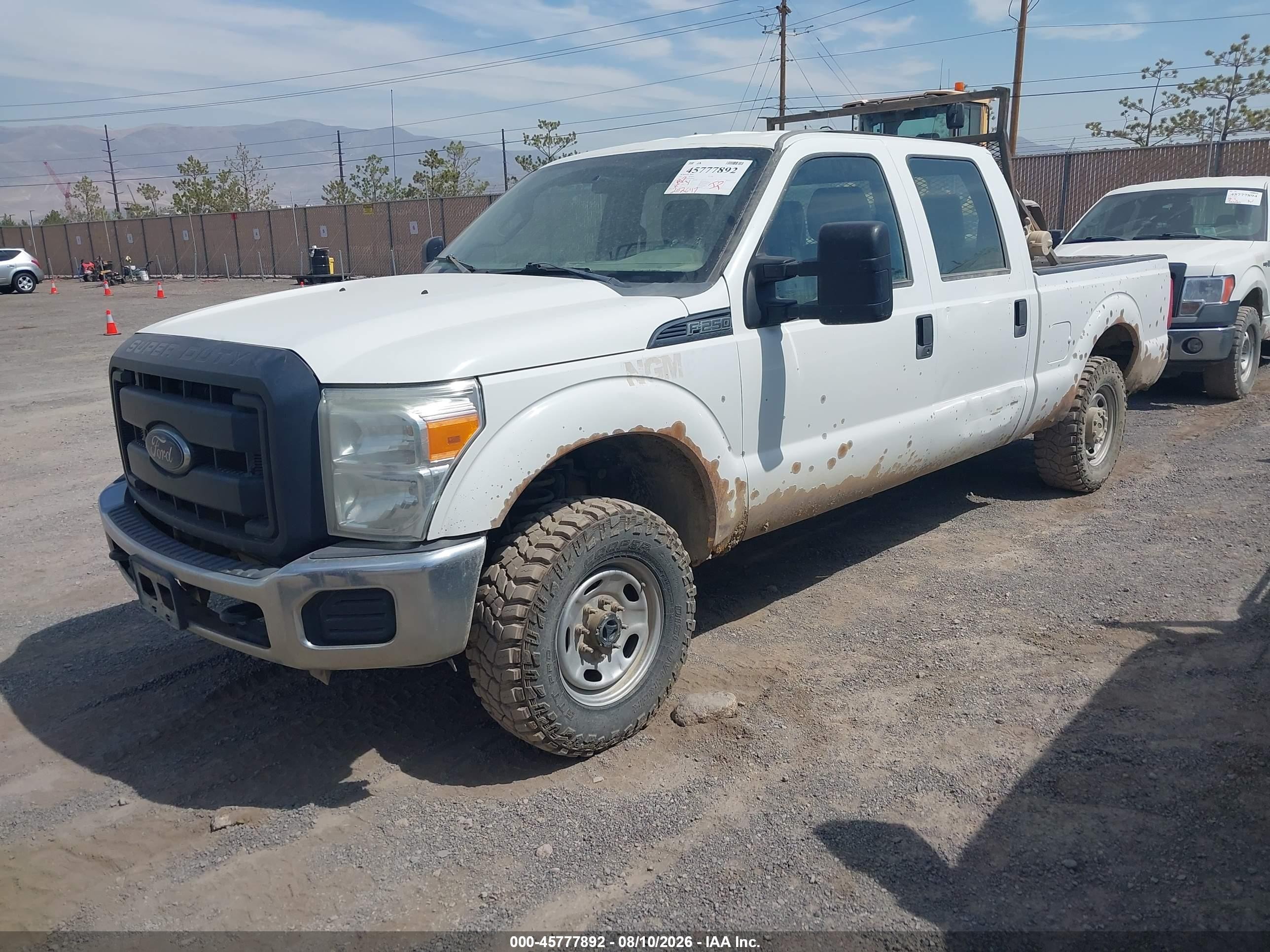 2014 Ford F-250 Xl White vin: 1FT7W2B67EEA68638
