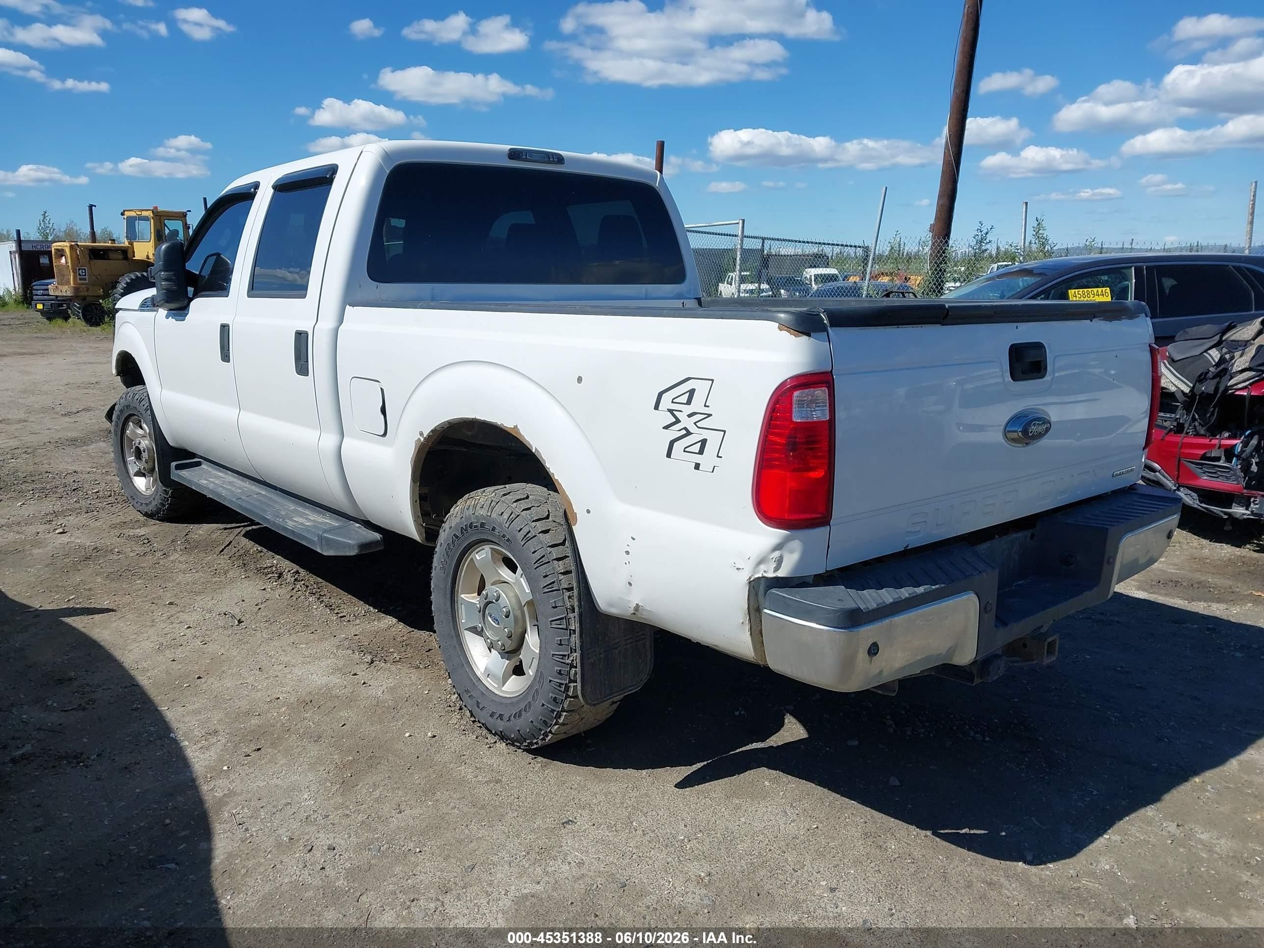 2015 Ford F-250 Xlt White vin: 1FT7W2B67FEB17628
