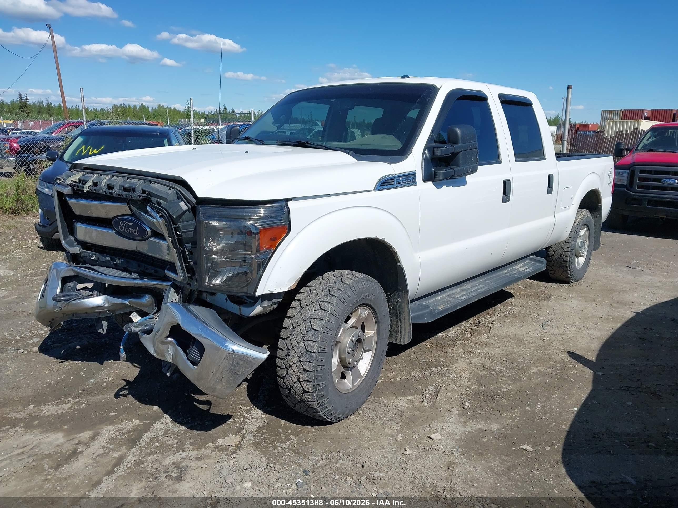 2015 Ford F-250 Xlt White vin: 1FT7W2B67FEB17628