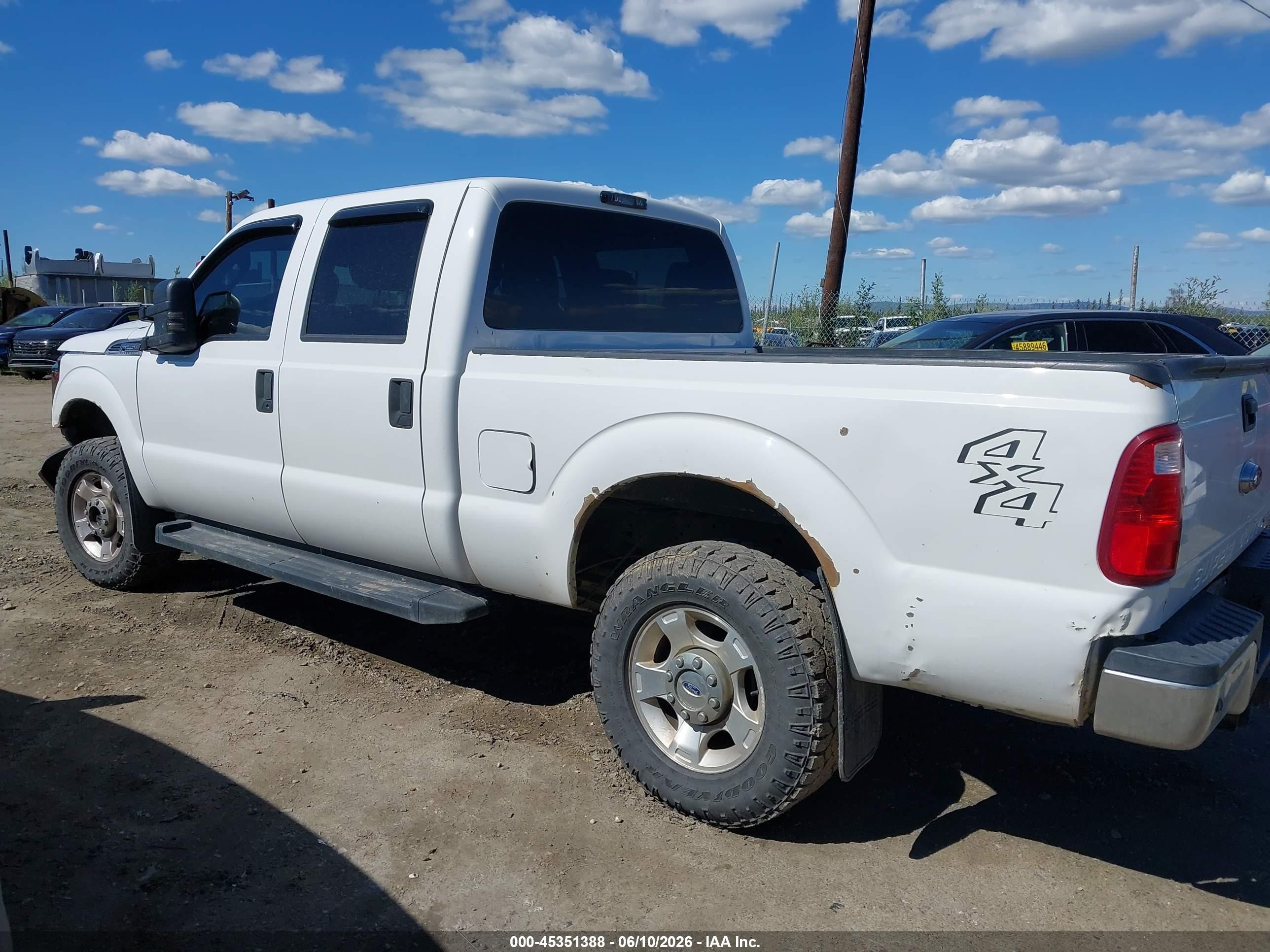 2015 Ford F-250 Xlt White vin: 1FT7W2B67FEB17628