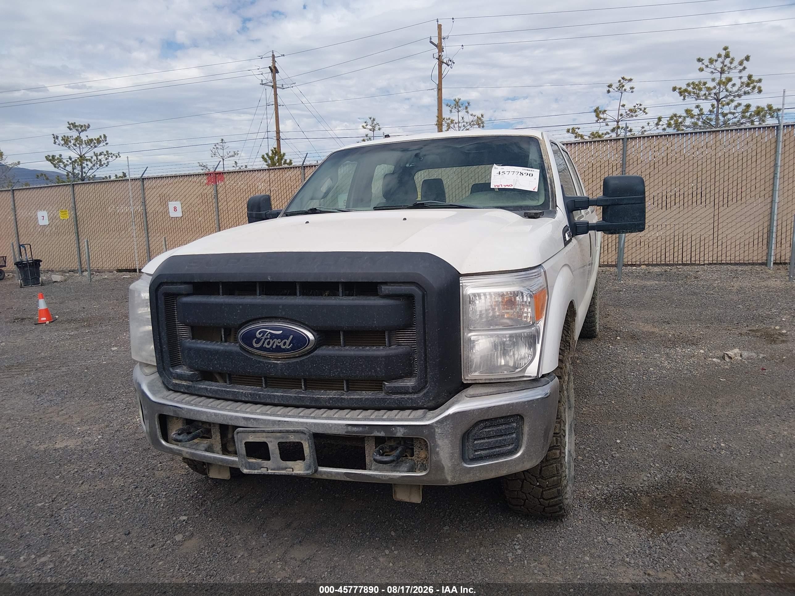 2012 Ford F-250 Xl White vin: 1FT7W2B68CEB07136