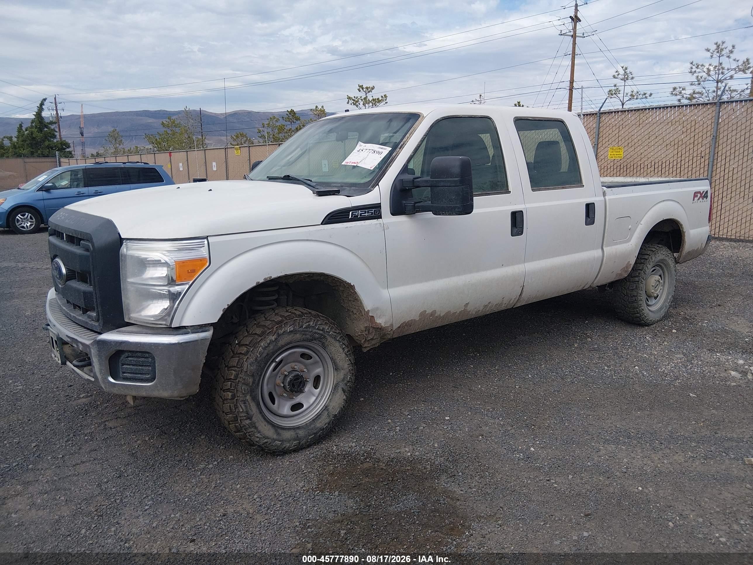 2012 Ford F-250 Xl White vin: 1FT7W2B68CEB07136