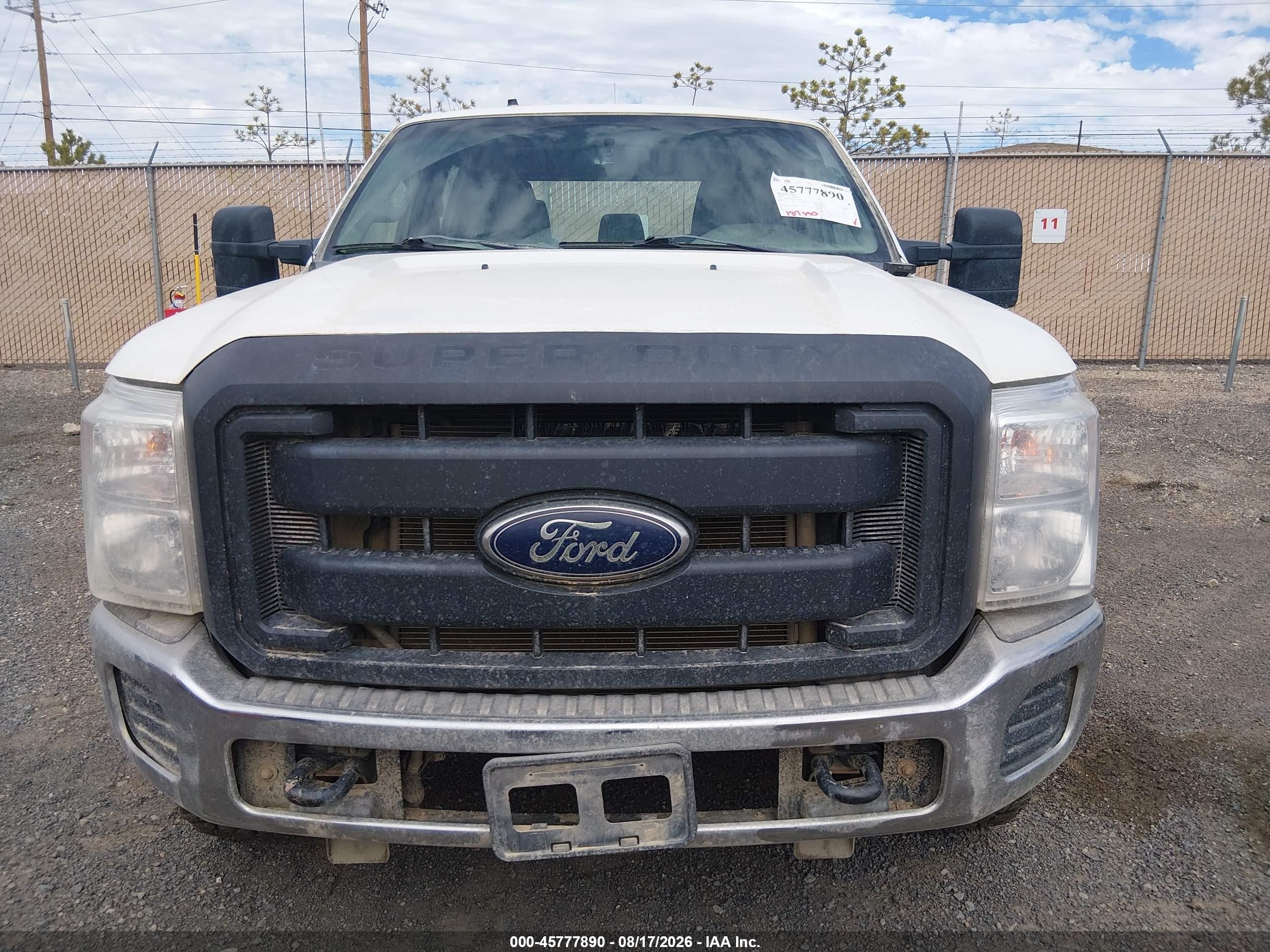 2012 Ford F-250 Xl White vin: 1FT7W2B68CEB07136