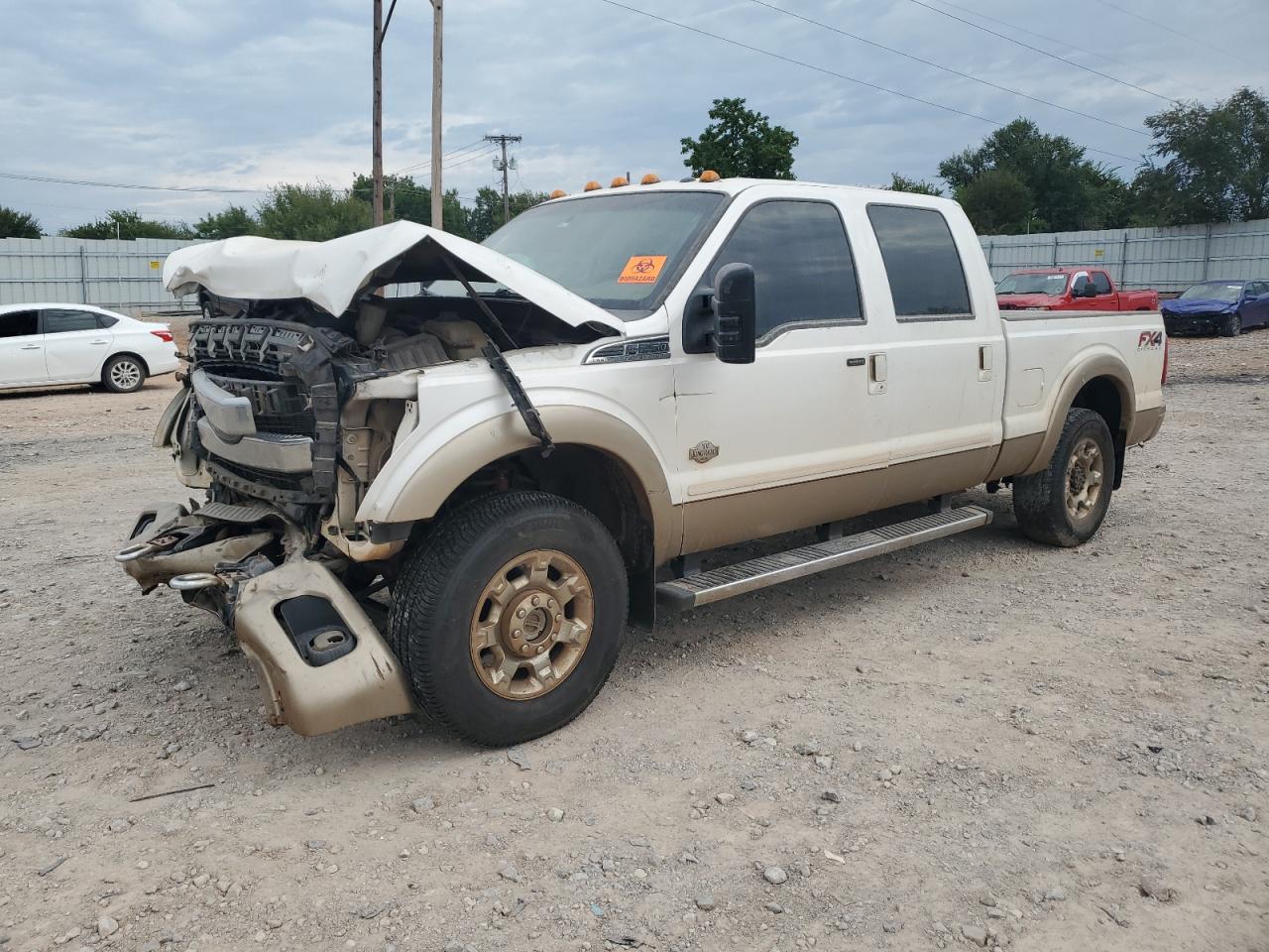 2014 Ford F250 Super Duty White vin: 1FT7W2B68EEB06460