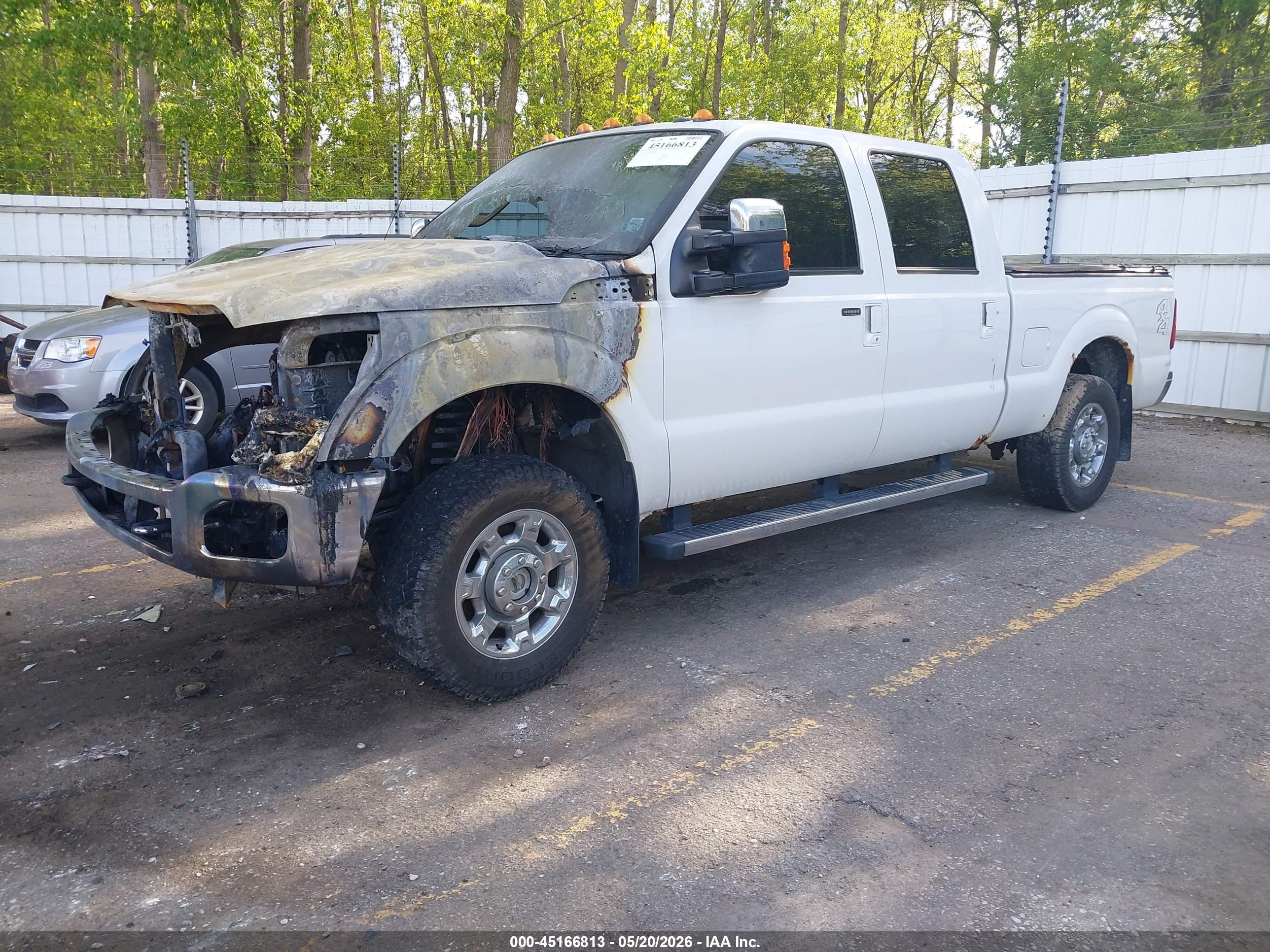 2012 Ford F-250 Lariat White vin: 1FT7W2B69CEC37586