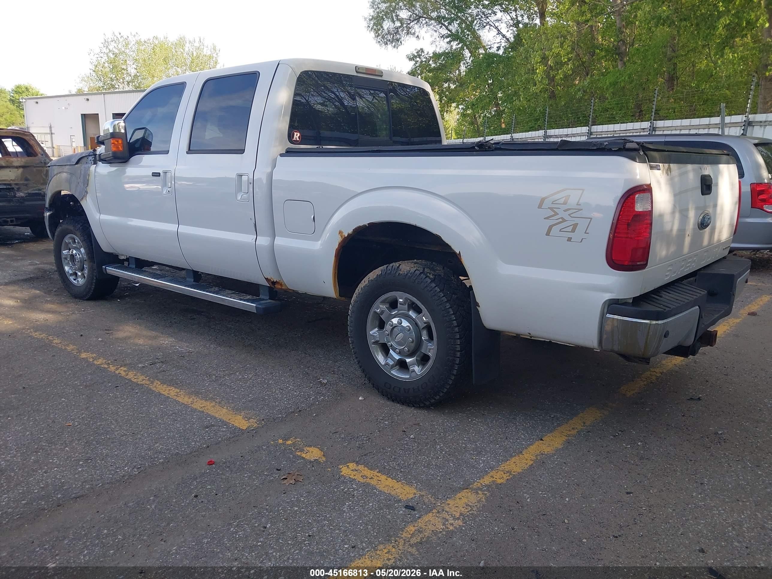 2012 Ford F-250 Lariat White vin: 1FT7W2B69CEC37586