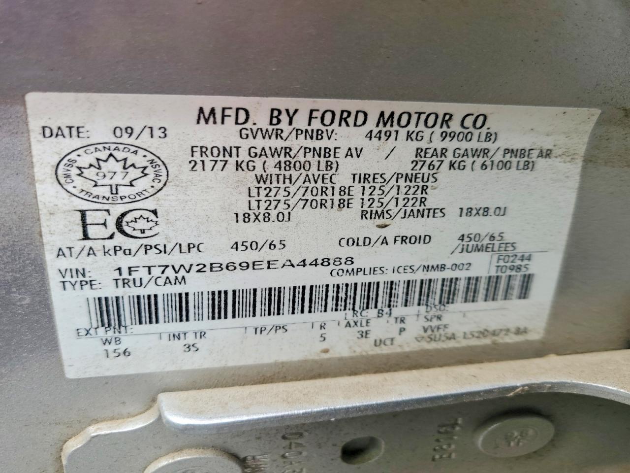 2014 Ford F250 Super Duty Silver vin: 1FT7W2B69EEA44888