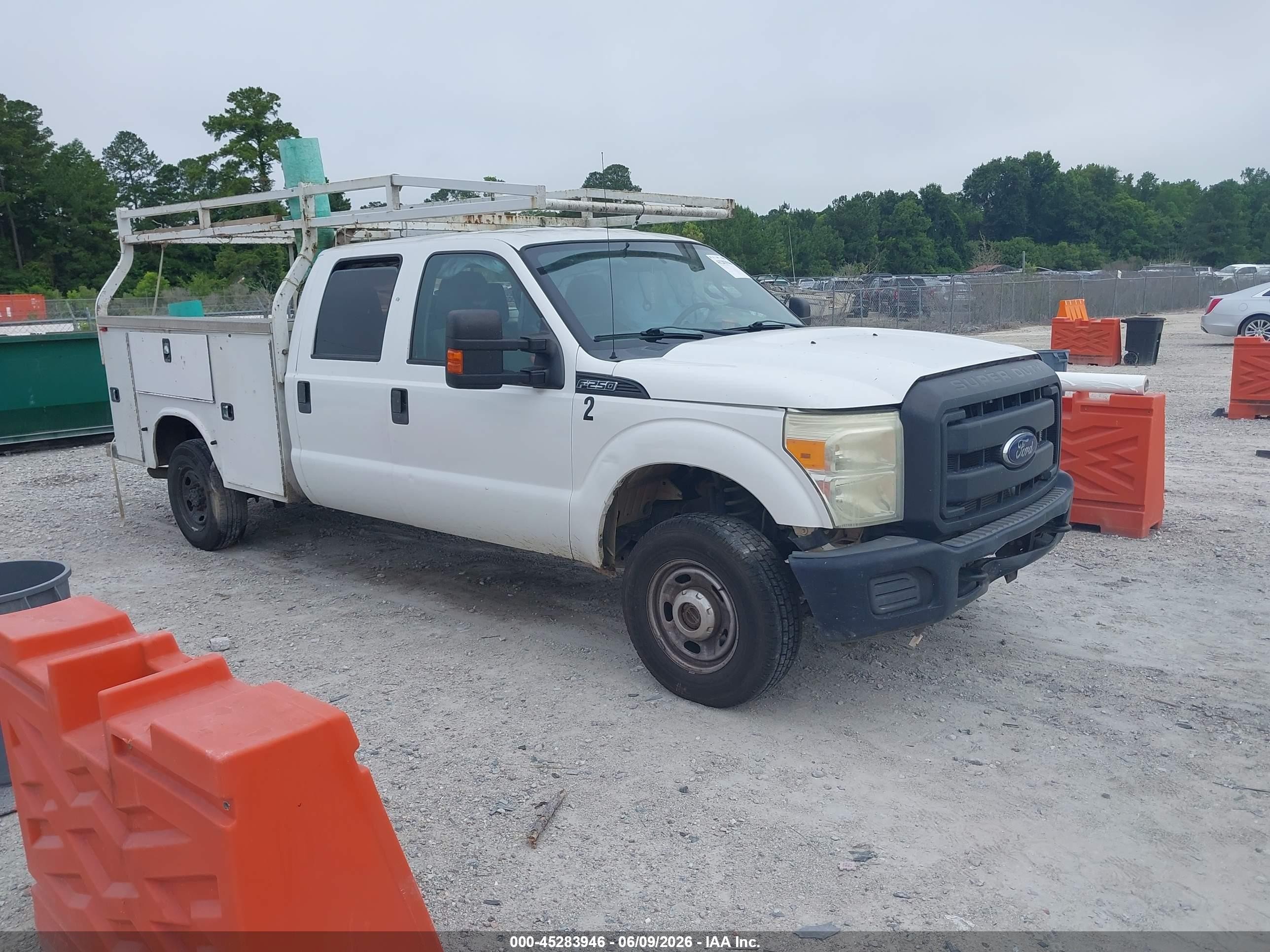 2015 Ford F-250 Xl White vin: 1FT7W2B69FEB07697
