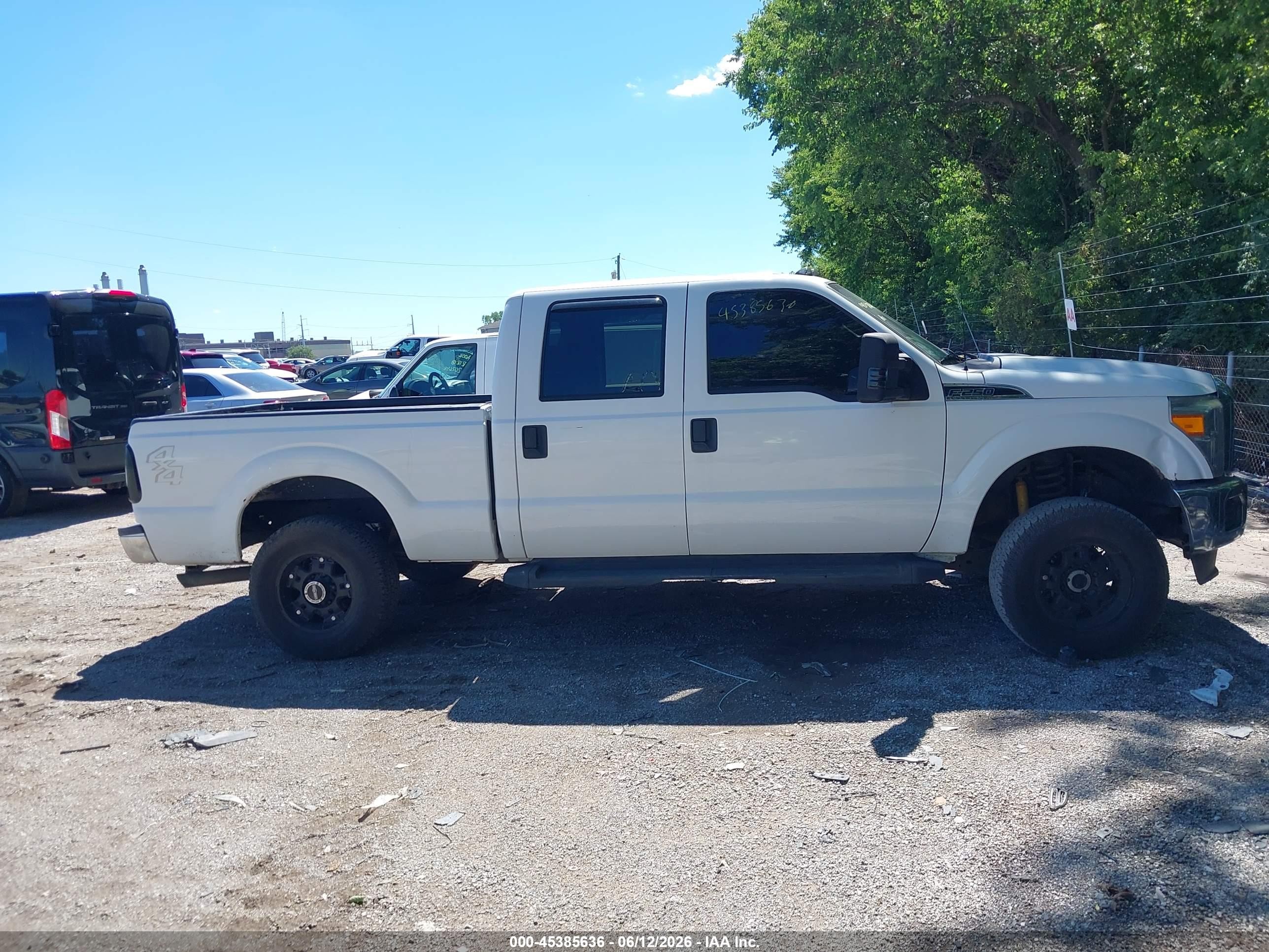 2012 Ford Super Duty F-250 Srw Xlt White vin: 1FT7W2B6XCEB28781