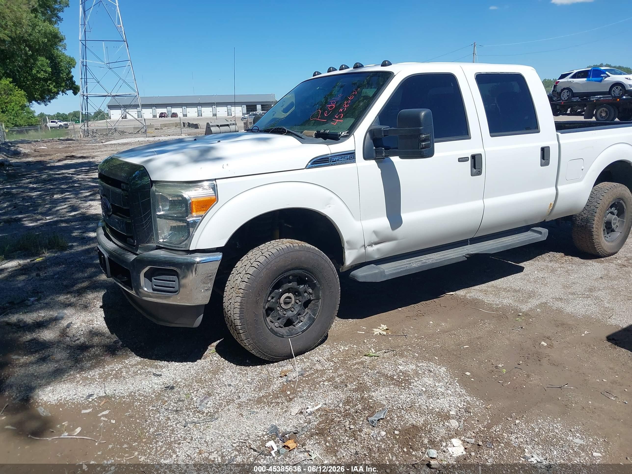 2012 Ford Super Duty F-250 Srw Xlt White vin: 1FT7W2B6XCEB28781