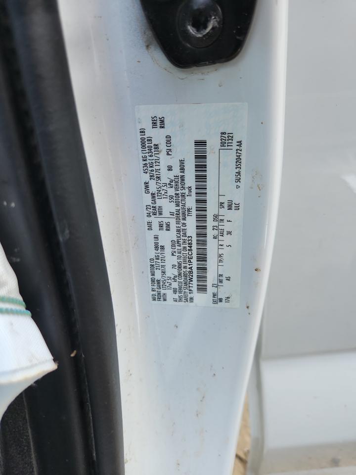 2023 Ford F250 Super Duty White vin: 1FT7W2BA1PEC84833