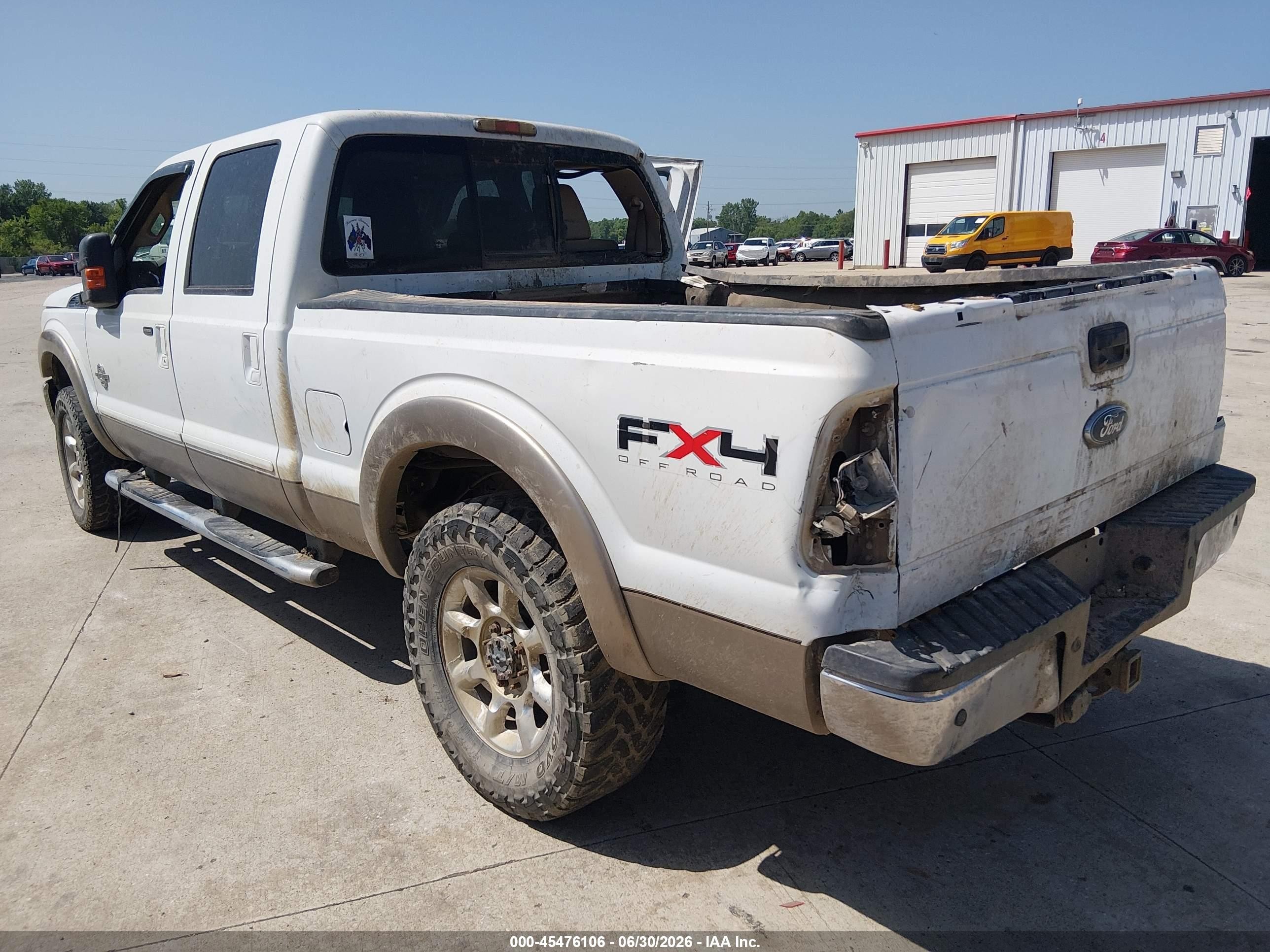 2011 Ford Super Duty F-250 Srw King Ranch/lariat/xl/xlt White vin: 1FT7W2BT0BEB02663